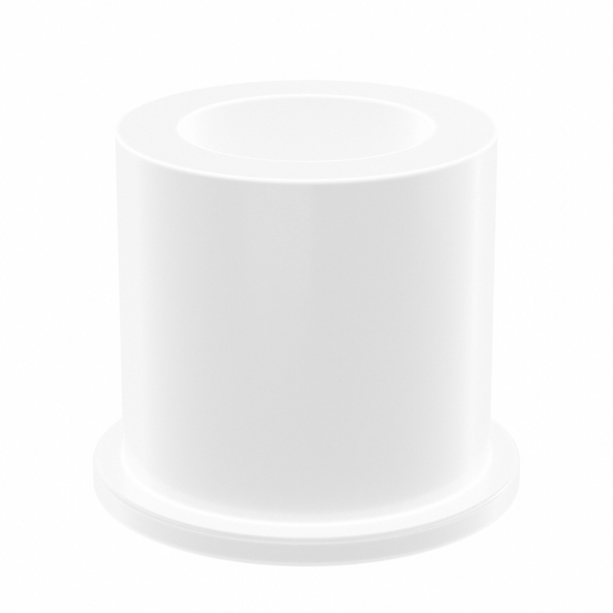 Flanged Sleeve Bearing: PTFE, 1/2 in Bore, 3/4 in OD, 3/4 in Overall Lg, White, 10 PK