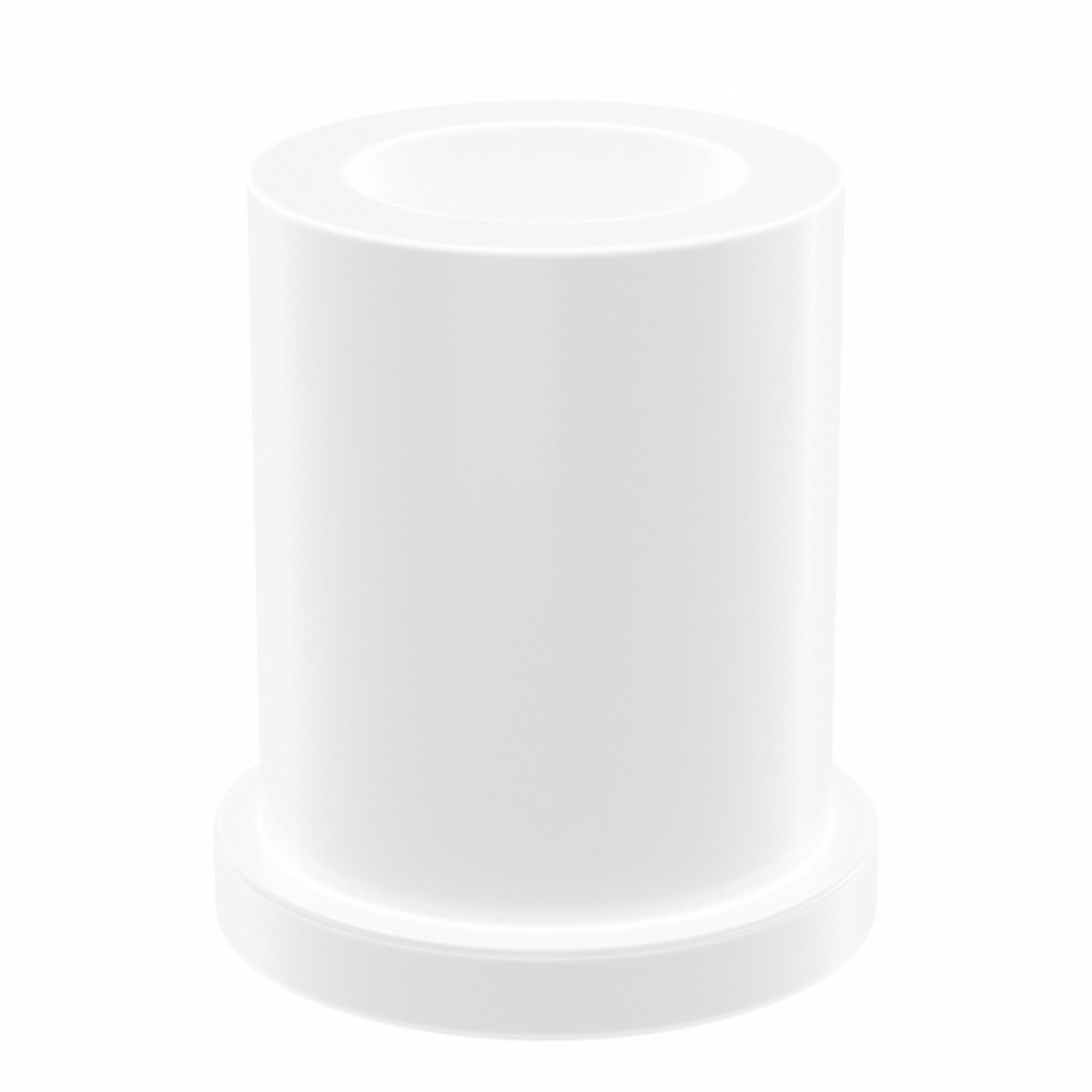 Flanged Sleeve Bearing: PTFE, 1/2 in Bore, 3/4 in OD, 1 in Overall Lg, White, 10 PK