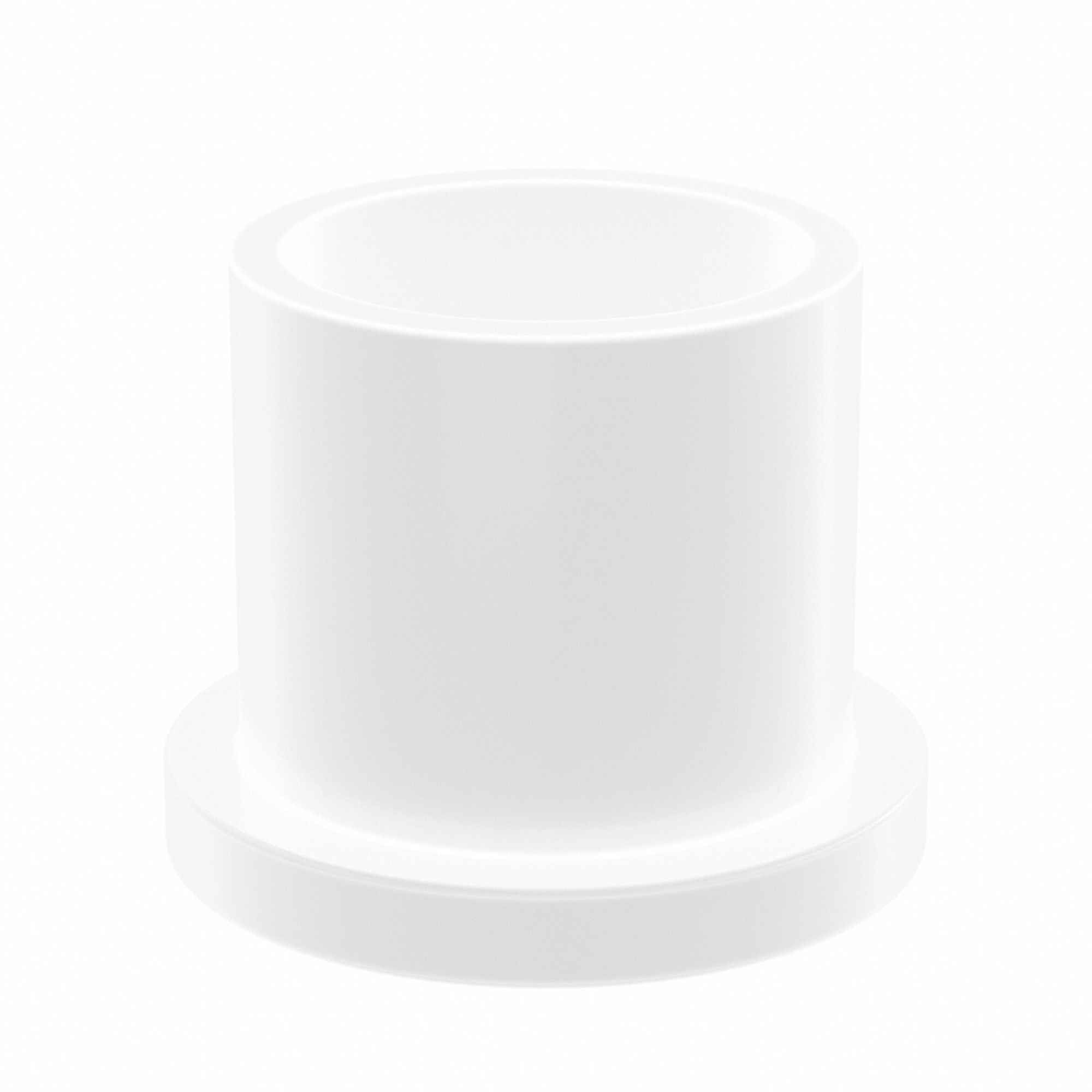 Flanged Sleeve Bearing: PTFE, 5/8 in Bore, 3/4 in OD, 3/4 in Overall Lg, White, 10 PK