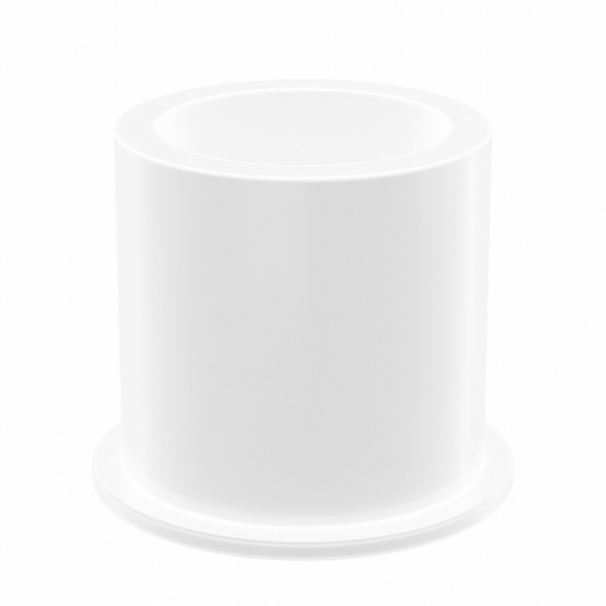 Flanged Sleeve Bearing: PTFE, 7/8 in Bore, 1 1/8 in OD, 1 1/8 in Overall Lg, White, 5 PK