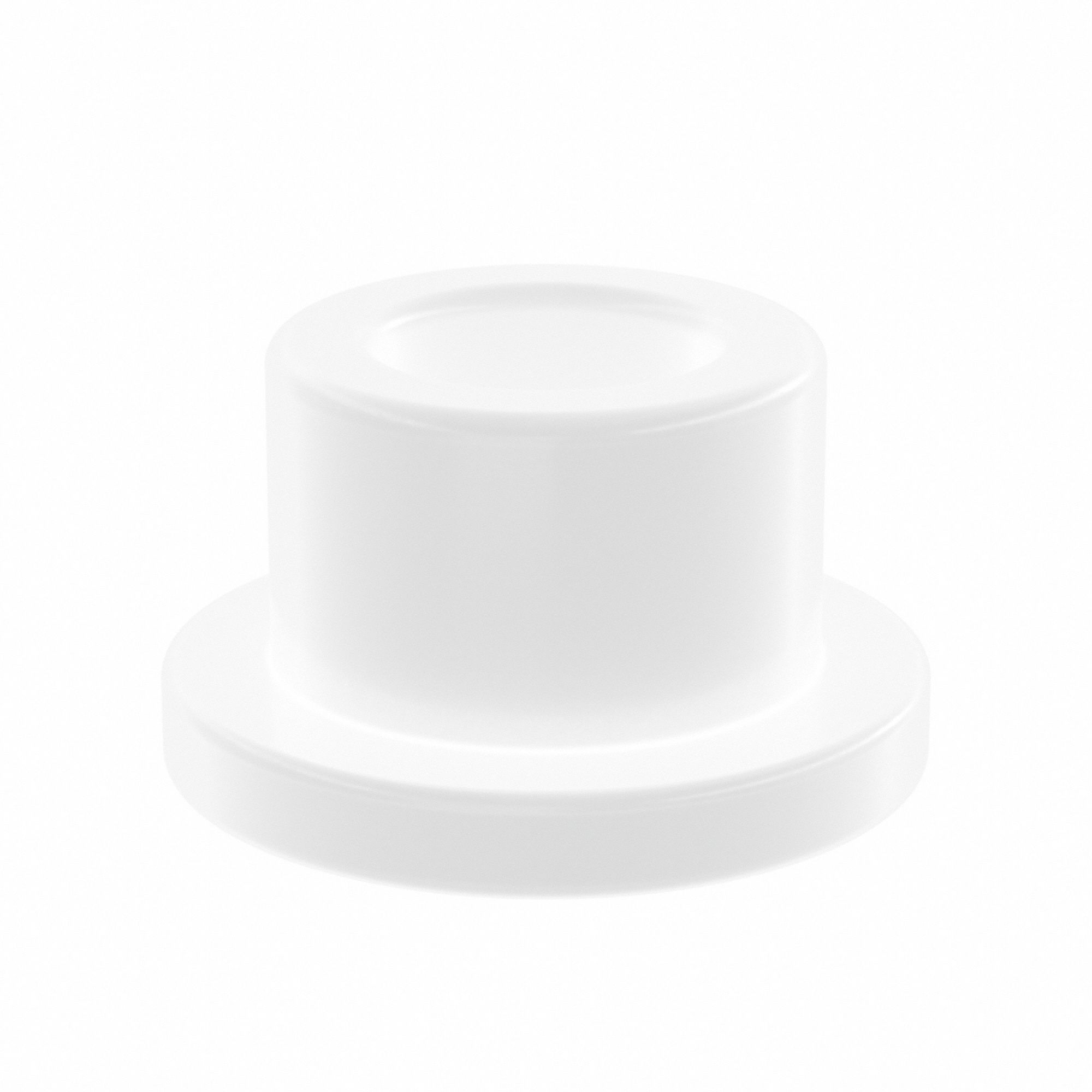 Flanged Sleeve Bearing: Acetal, 3/16 in Bore, 5/16 in OD, 1/4 in Overall Lg, White, 10 PK
