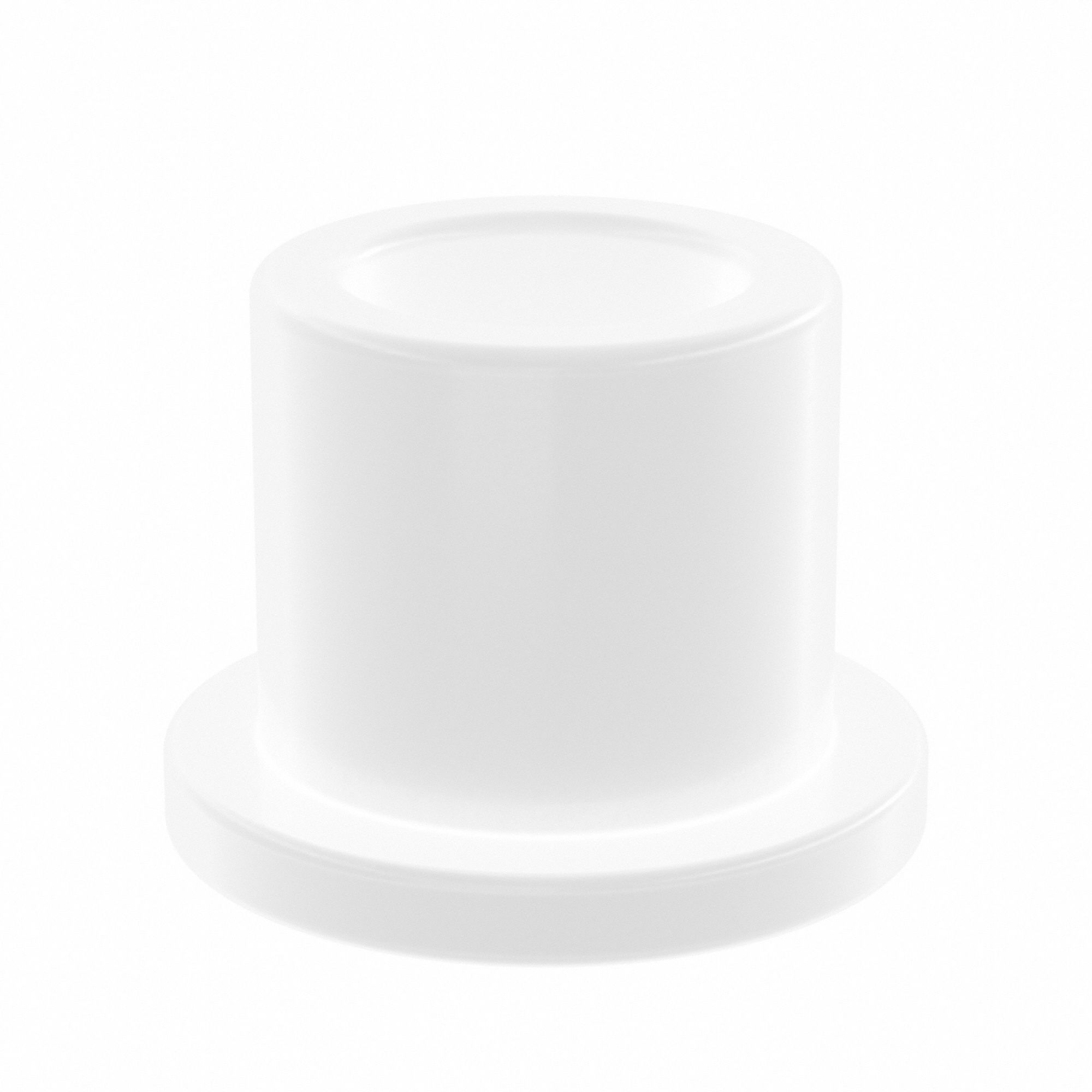 Flanged Sleeve Bearing: Acetal, 1/4 in Bore, 3/8 in OD, 3/8 in Overall Lg, White, 10 PK