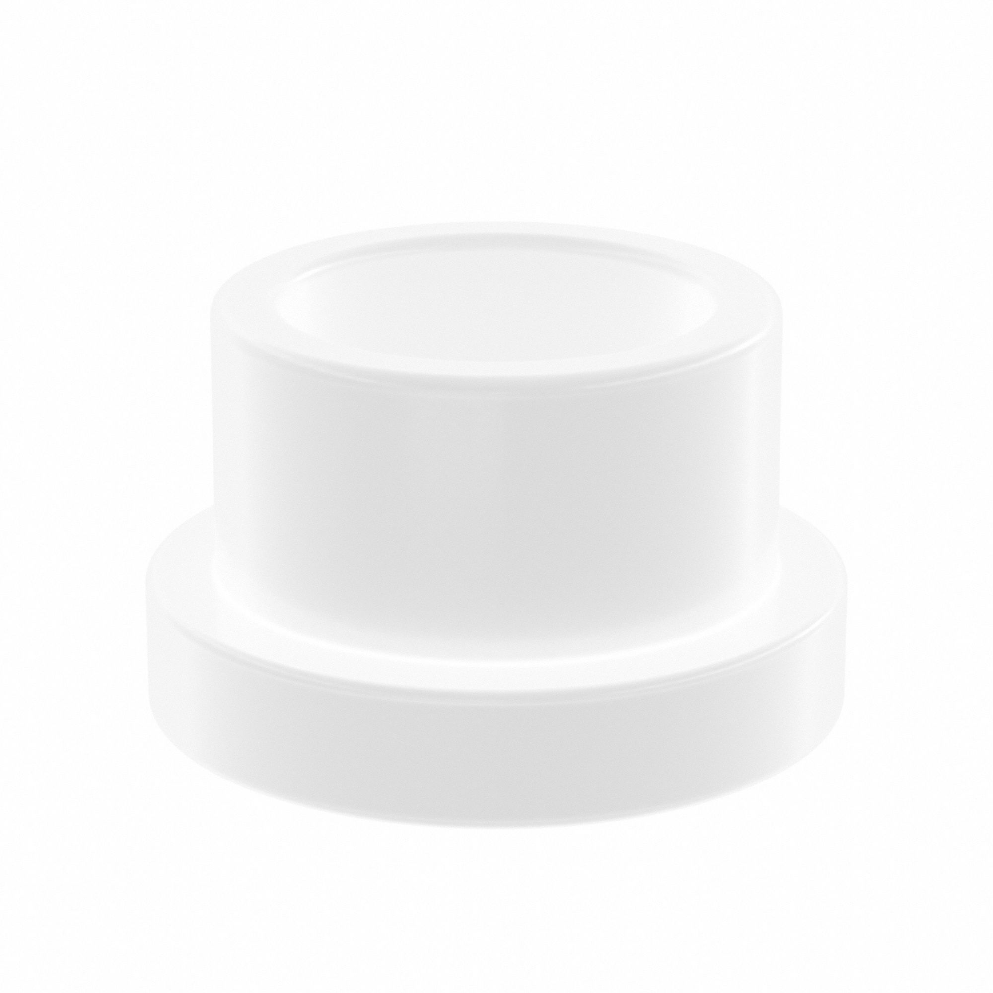 Flanged Sleeve Bearing: Acetal, 3/8 in Bore, 1/2 in OD, 3/8 in Overall Lg, White, 10 PK