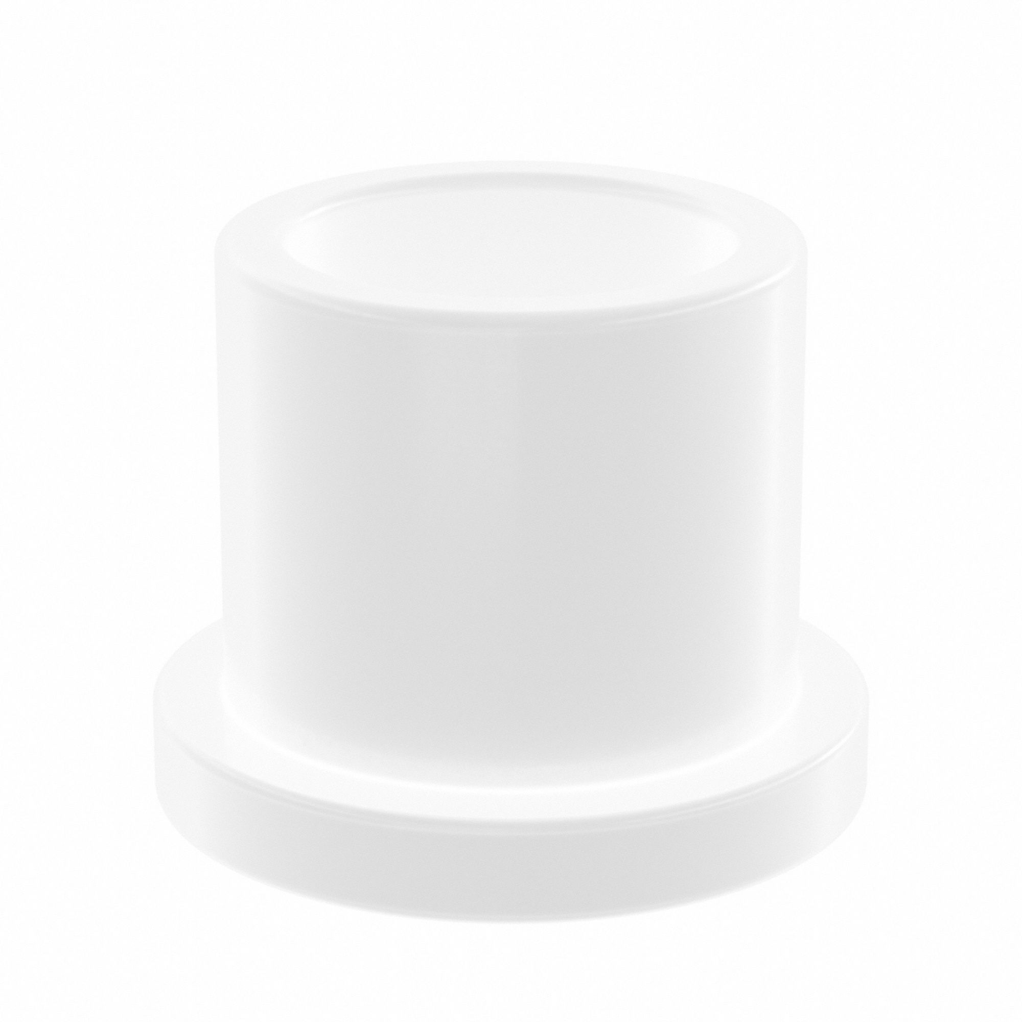 Flanged Sleeve Bearing: Acetal, 3/8 in Bore, 1/2 in OD, 1/2 in Overall Lg, White, 10 PK