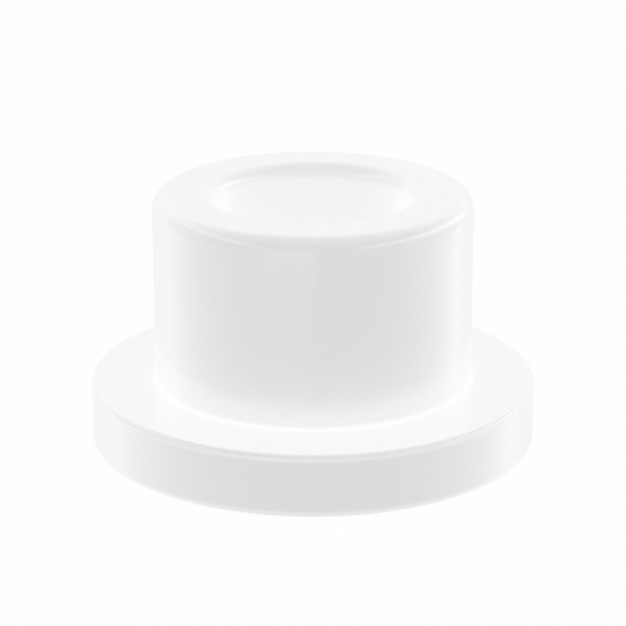 Flanged Sleeve Bearing: Acetal, 3/8 in Bore, 5/8 in OD, 1/2 in Overall Lg, White, 10 PK