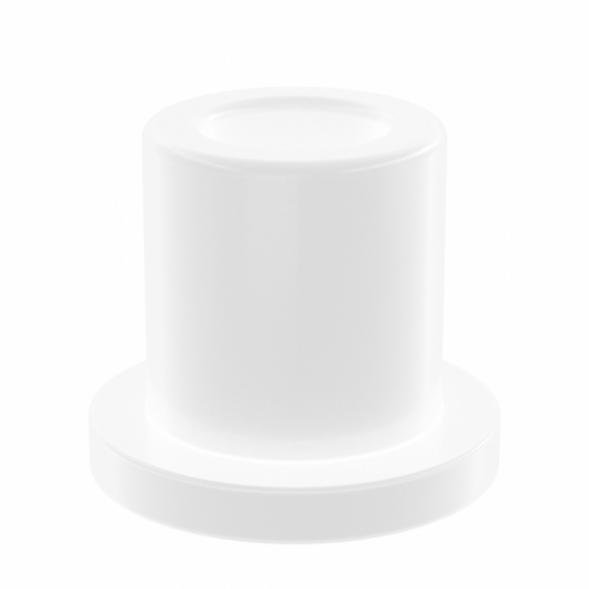 Flanged Sleeve Bearing: Acetal, 3/8 in Bore, 5/8 in OD, 3/4 in Overall Lg, White, 10 PK