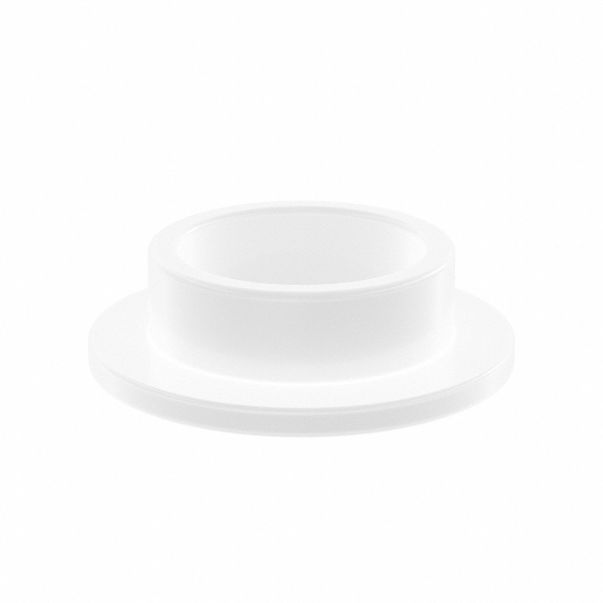 Flanged Sleeve Bearing: Acetal, 1/2 in Bore, 5/8 in OD, 1/4 in Overall Lg, White, 10 PK