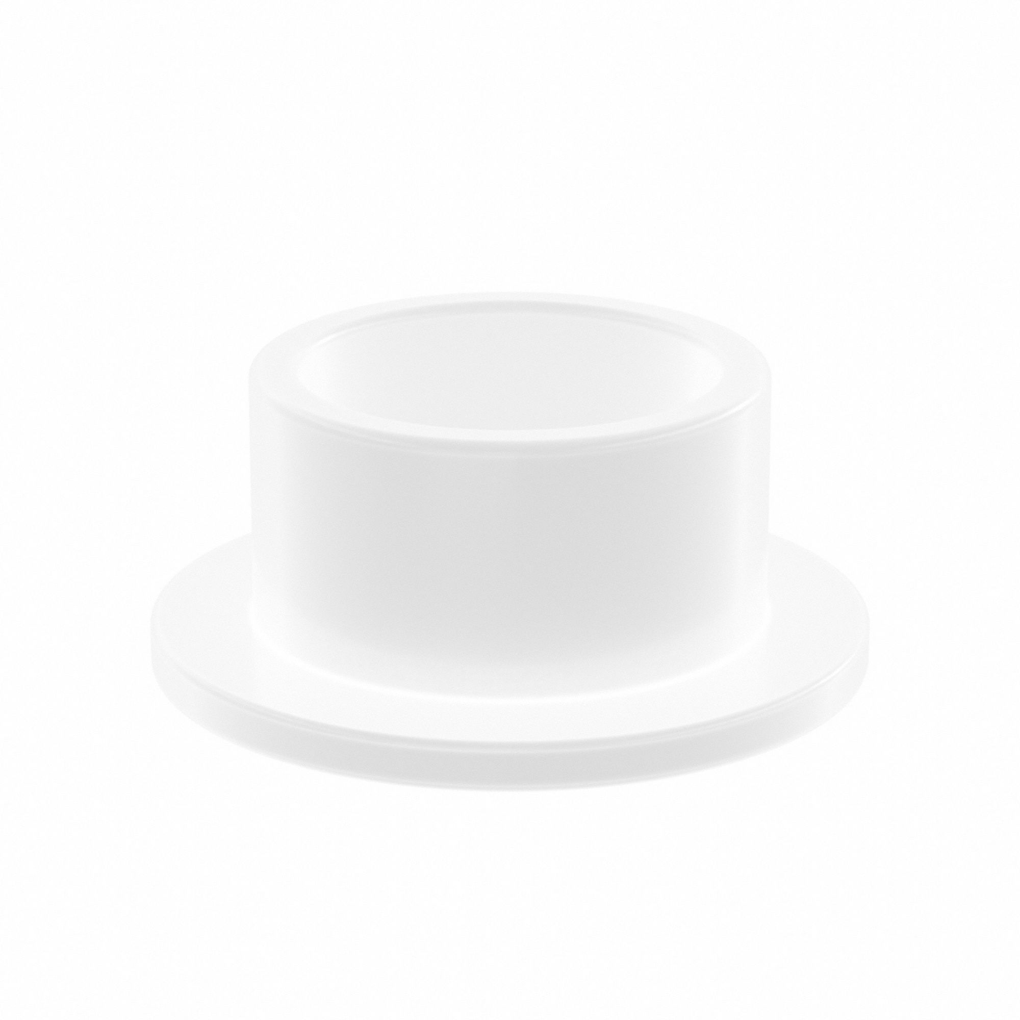 Flanged Sleeve Bearing: Acetal, 1/2 in Bore, 5/8 in OD, 3/8 in Overall Lg, White, 10 PK