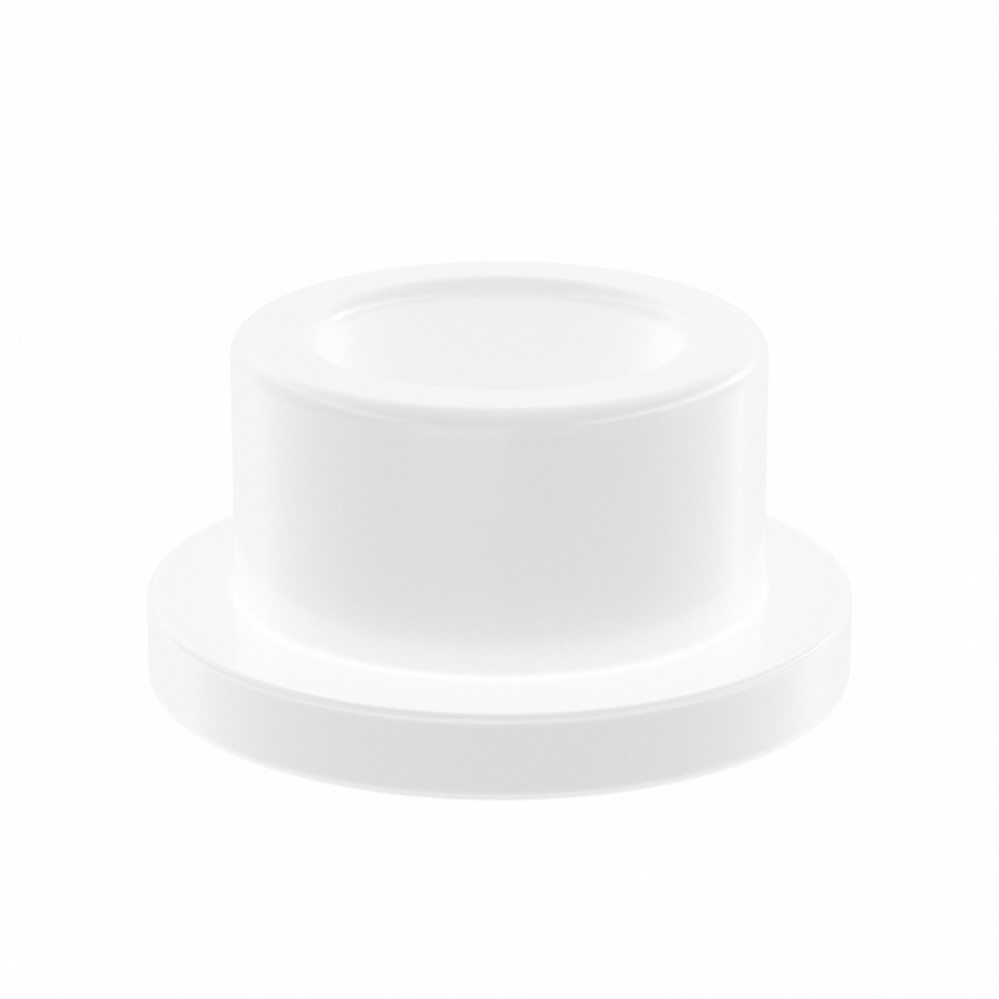 Flanged Sleeve Bearing: Acetal, 1/2 in Bore, 3/4 in OD, 1/2 in Overall Lg, White, 10 PK