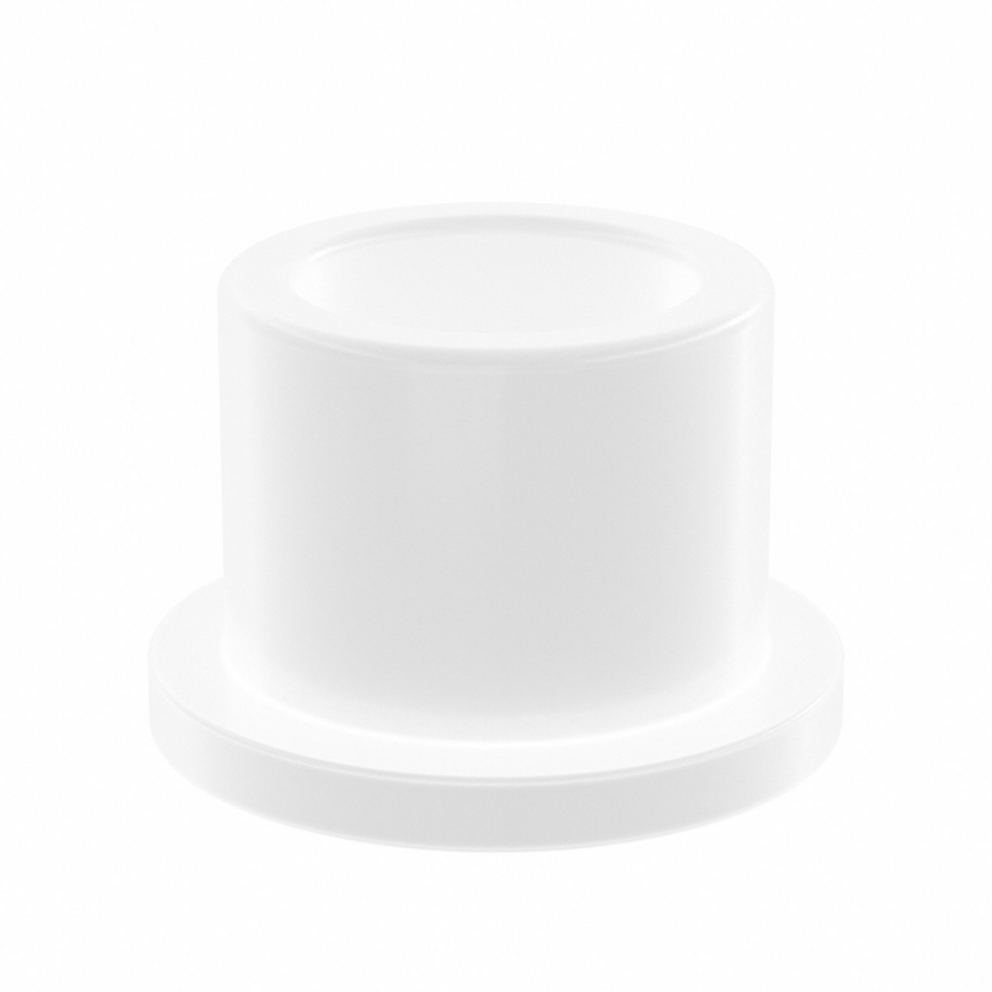 Flanged Sleeve Bearing: Acetal, 5/8 in Bore, 7/8 in OD, 3/4 in Overall Lg, White, 10 PK
