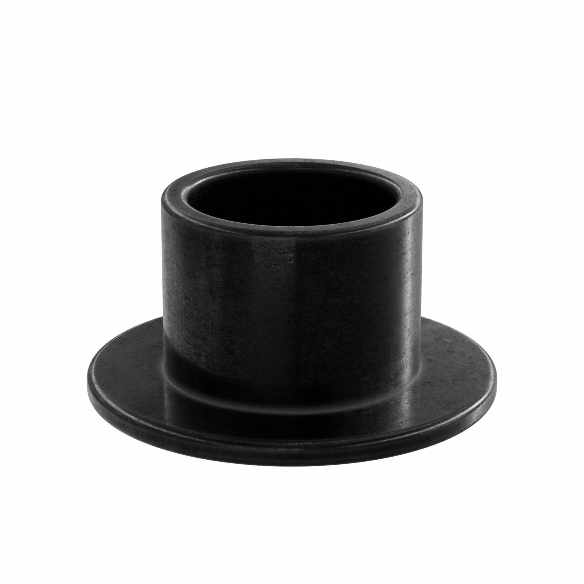 Flanged Sleeve Bearing: Vespel SP-21, 1/4 in Bore, 5/16 in OD, 1/4 in Overall Lg, Black