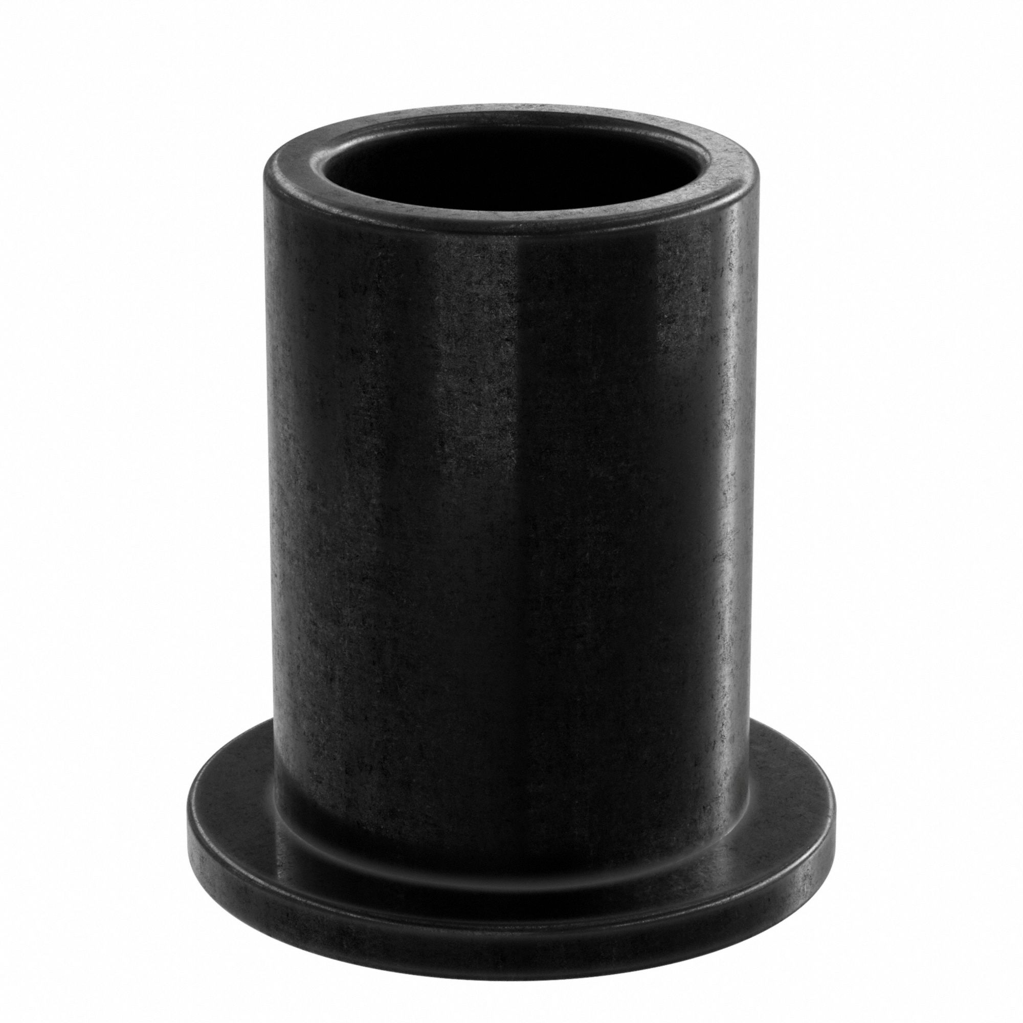 Flanged Sleeve Bearing: Vespel SP-21, 3/8 in Bore, 1/2 in OD, 3/4 in Overall Lg, Black