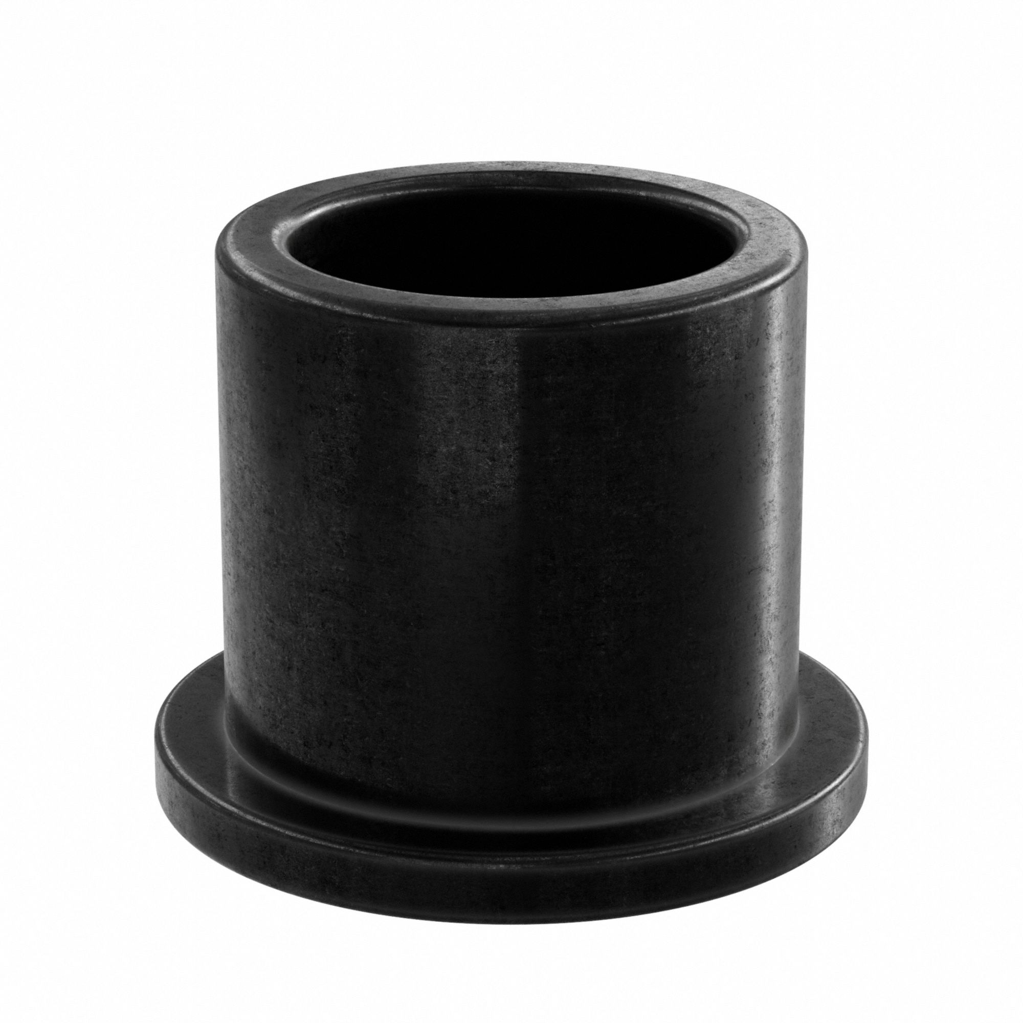Flanged Sleeve Bearing: Vespel SP-21, 3/8 in Bore, 1/2 in OD, 1/2 in Overall Lg, Black