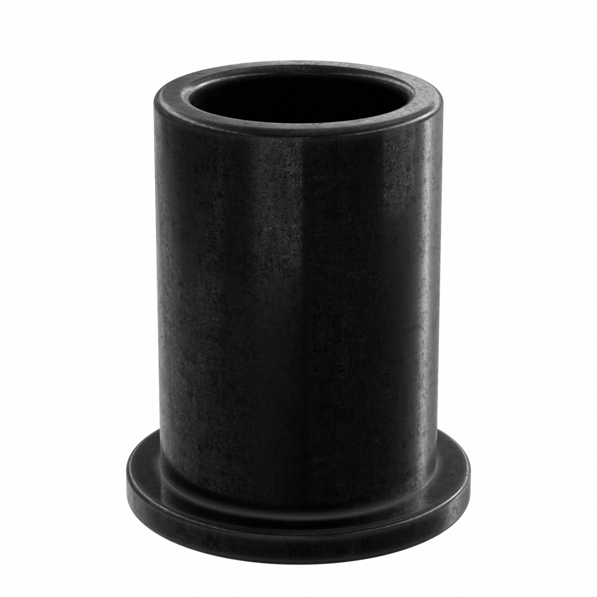 Flanged Sleeve Bearing: Vespel SP-21, 3/8 in Bore, 1/2 in OD, 3/4 in Overall Lg, Black