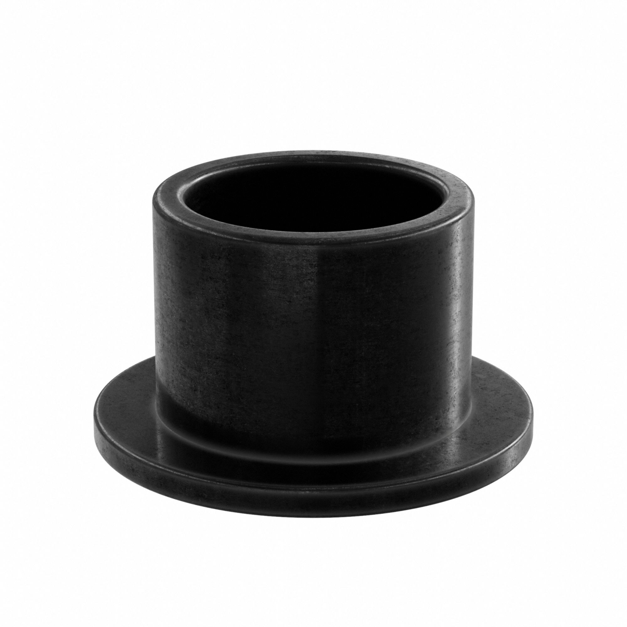 Flanged Sleeve Bearing: Vespel SP-21, 1/2 in Bore, 5/8 in OD, 1/2 in Overall Lg, Black