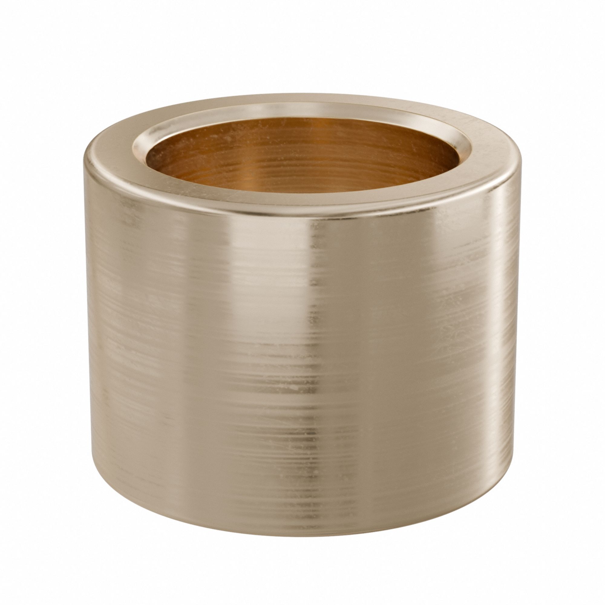 Sleeve Bearing: Bronze, SAE 841, 15 mm Bore, 21 mm OD, 16 mm Lg, 49, 938 lb/sq in-fpm Max PV, 10 PK