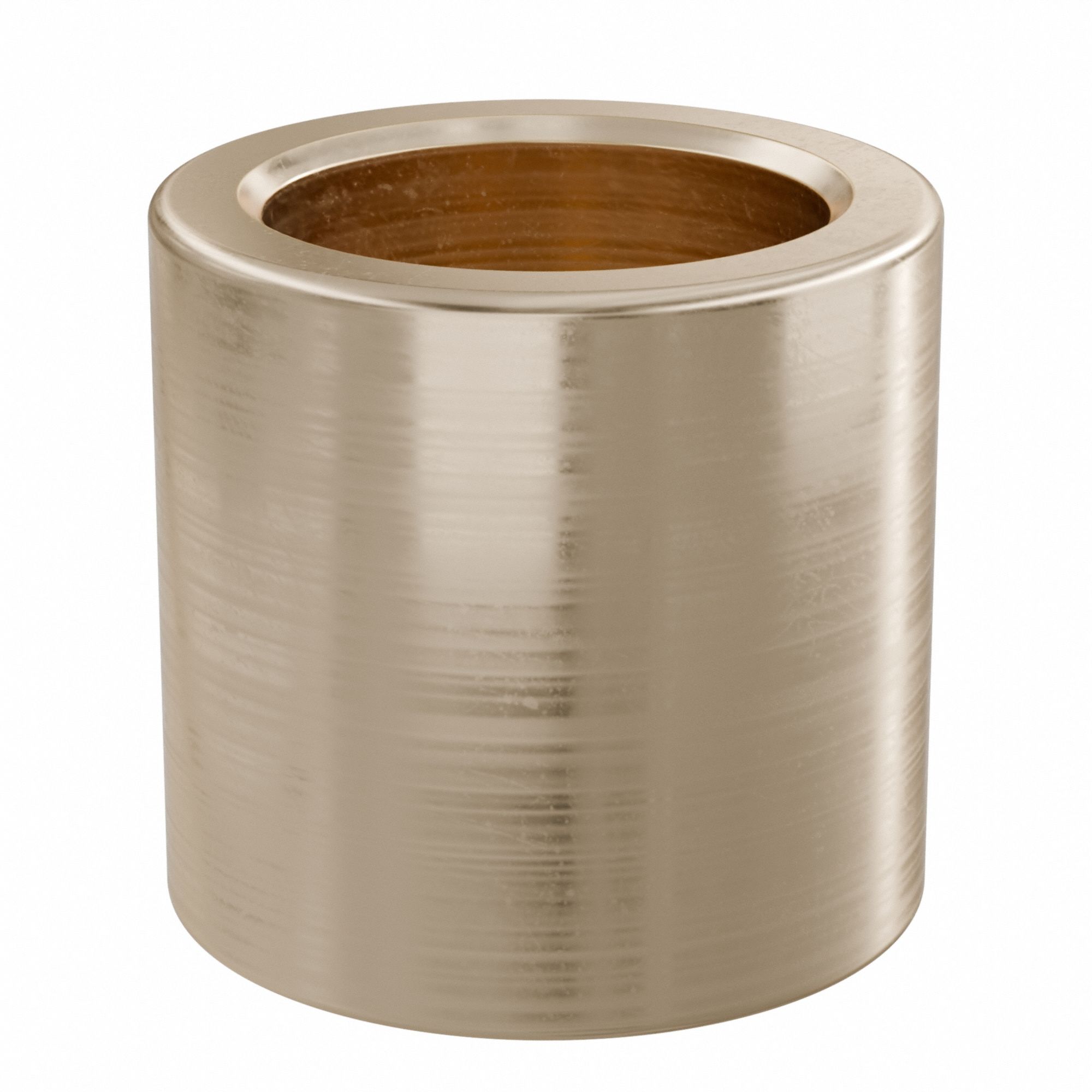 Sleeve Bearing: Bronze, SAE 841, 15 mm Bore, 21 mm OD, 20 mm Lg, 49, 938 lb/sq in-fpm Max PV, 10 PK