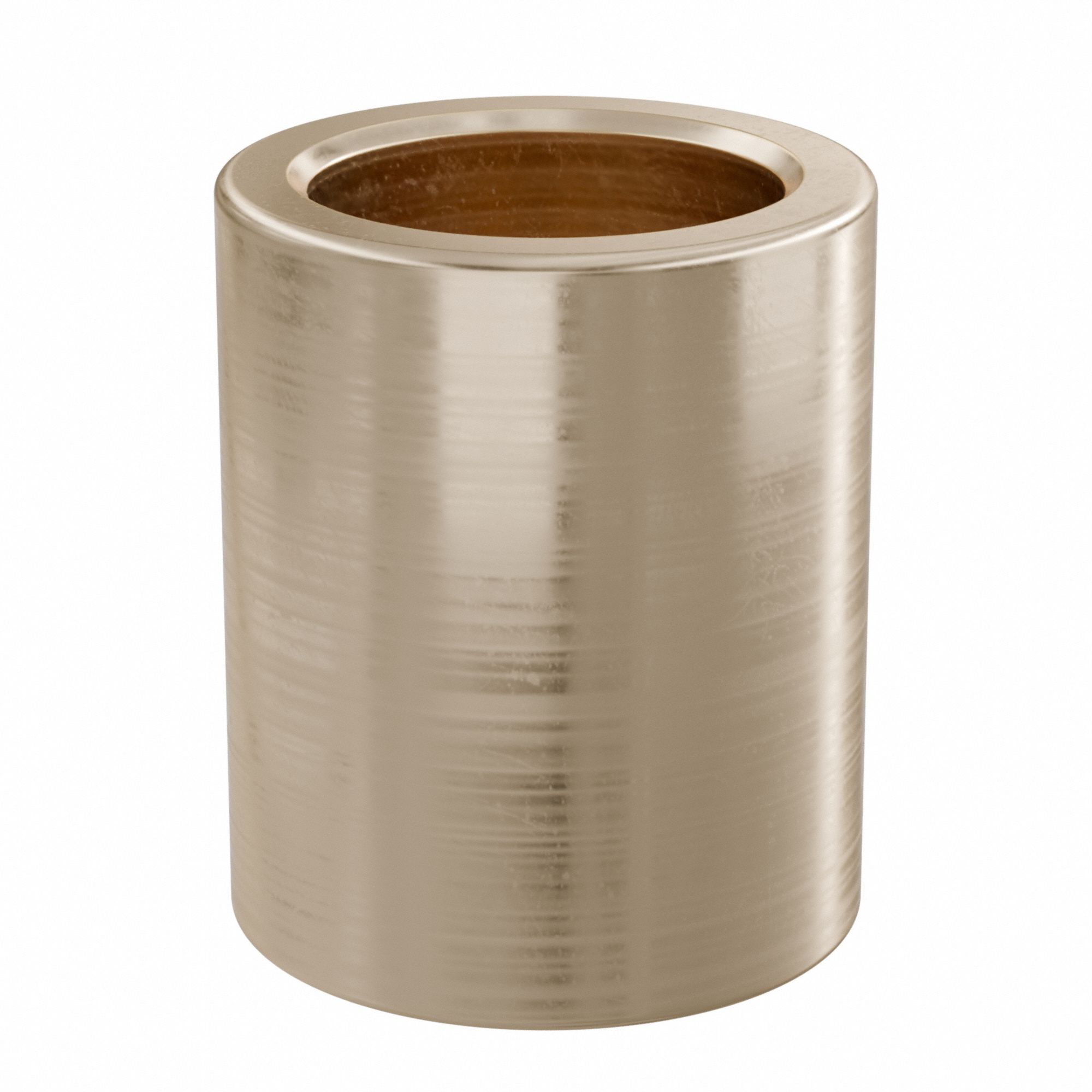 Sleeve Bearing: Bronze, SAE 841, 18 mm Bore, 25 mm OD, 30 mm Lg, 49, 938 lb/sq in-fpm Max PV, 5 PK