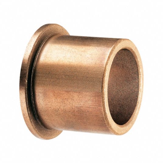 MJ MAY Flanged Sleeve Bearing Bronze, SAE 841, 12 mm Bore, 18 mm OD