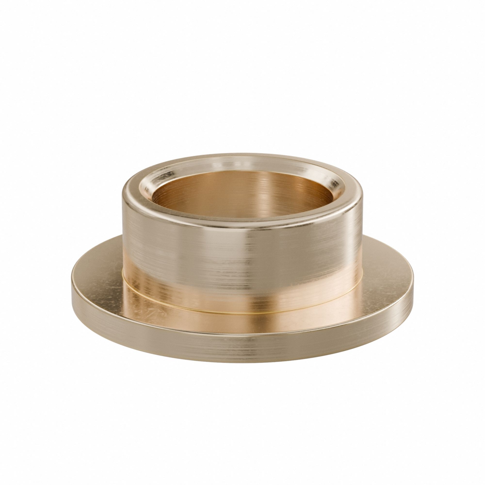 Flanged Sleeve Bearing: Bronze, SAE 841, 3/4 in Bore, 1 in OD, 1/2 in Lg, -35°F to 300°F, 10 PK