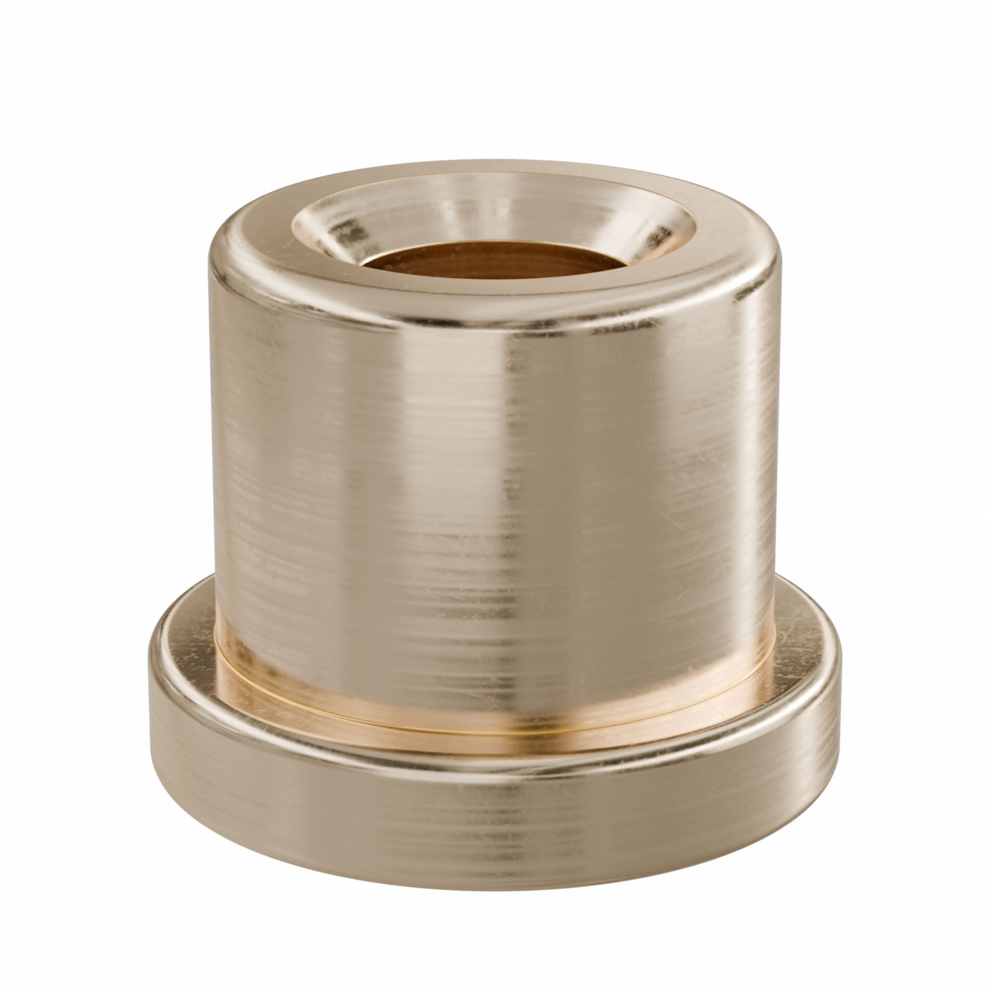 Flanged Sleeve Bearing: Bronze, SAE 841, 1/8 in Bore, 1/4 in OD, 1/4 in Lg, -35°F to 300°F, 10 PK