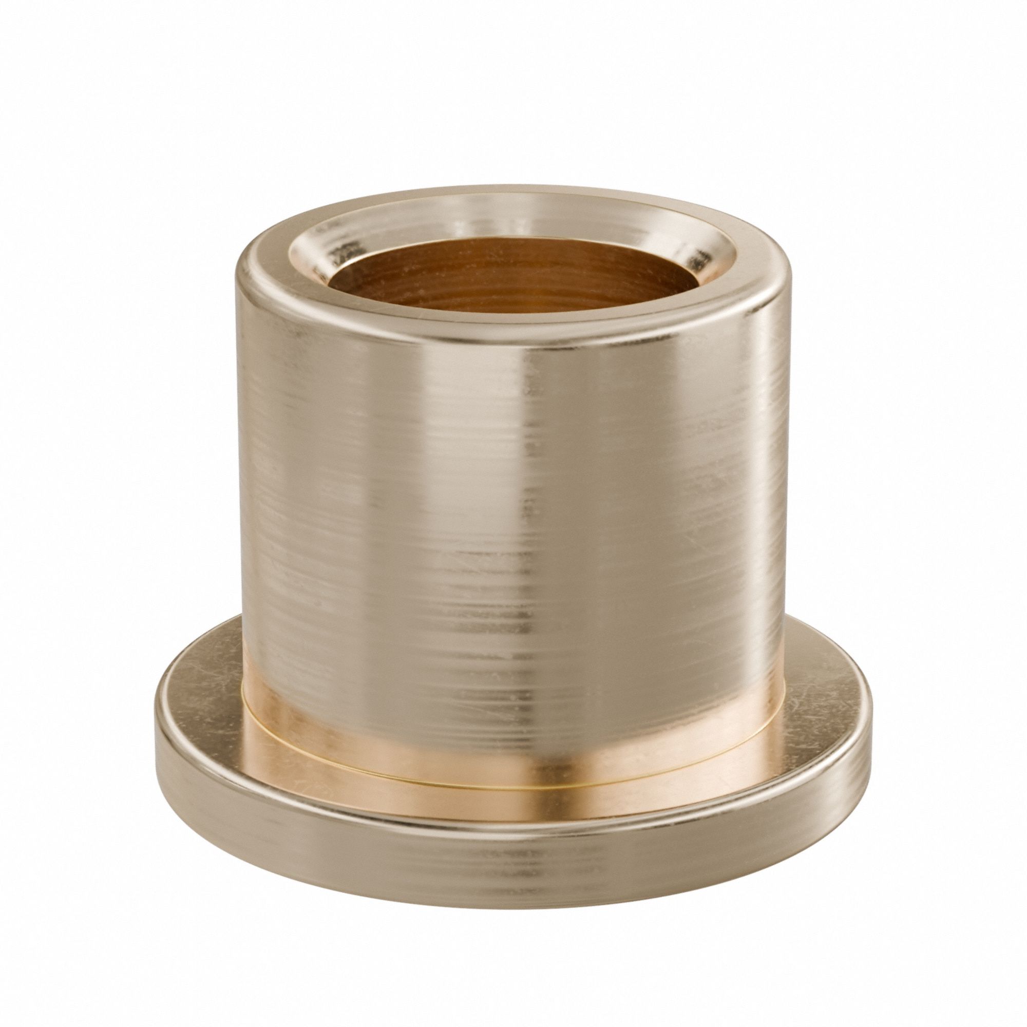 Flanged Sleeve Bearing: Bronze, SAE 841, 1/4 in Bore, 3/8 in OD, 3/8 in Lg, -35°F to 300°F, 10 PK