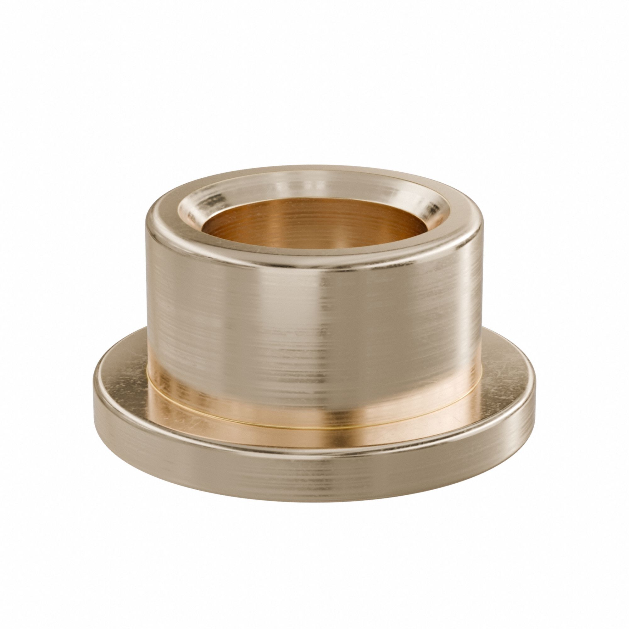 Flanged Sleeve Bearing: Bronze, SAE 841, 1/4 in Bore, 3/8 in OD, 1/4 in Lg, -35°F to 300°F, 10 PK