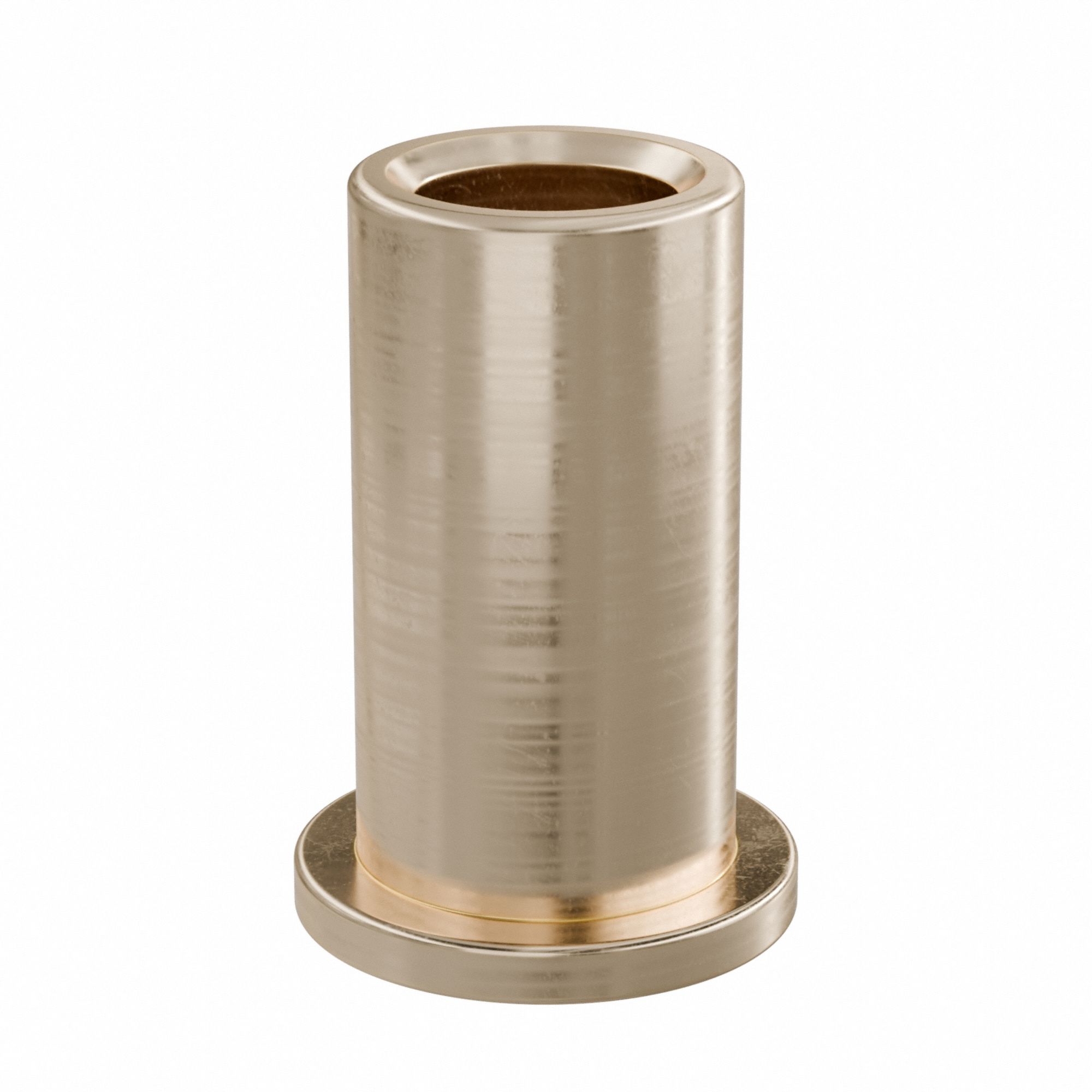 Flanged Sleeve Bearing: Bronze, SAE 841, 1/4 in Bore, 3/8 in OD, 3/4 in Lg, -35°F to 300°F, 10 PK