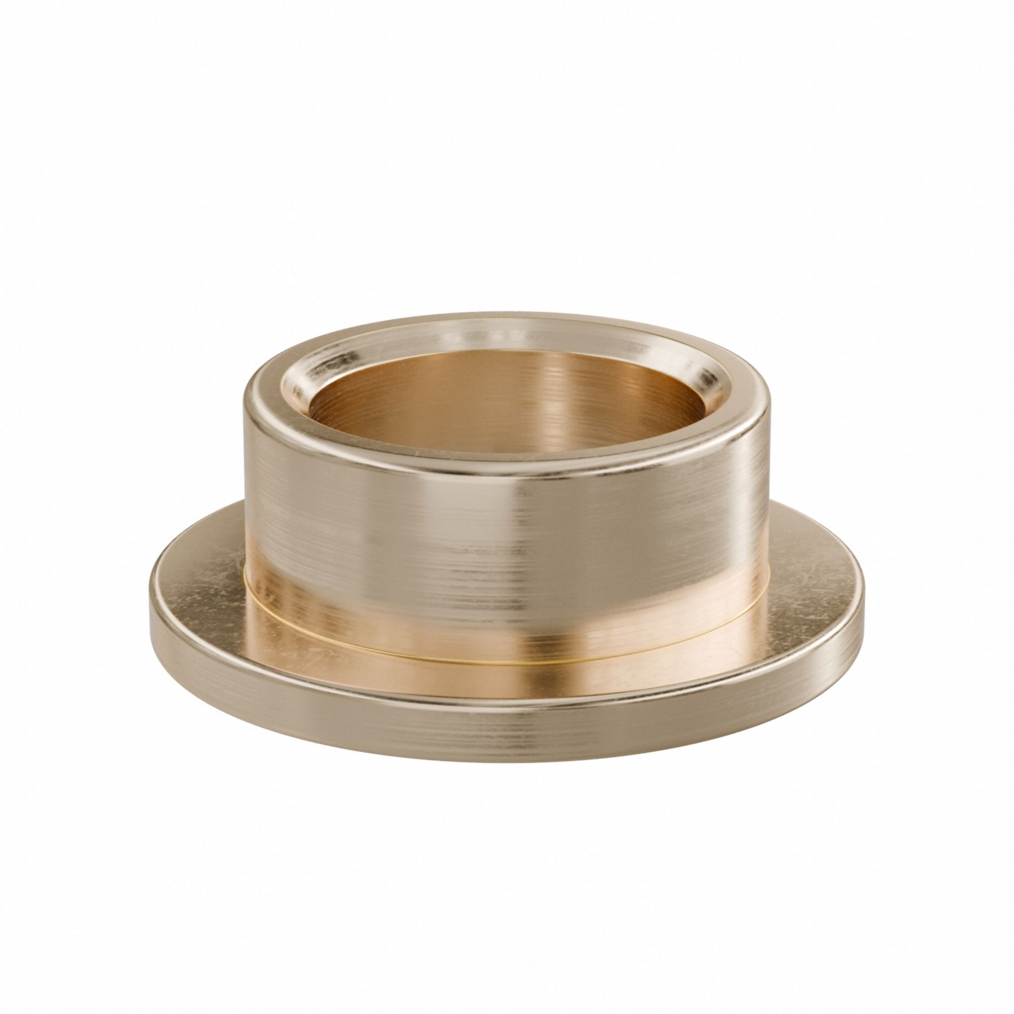 Flanged Sleeve Bearing: Bronze, SAE 841, 3/8 in Bore, 1/2 in OD, 1/4 in Lg, -35°F to 300°F, 10 PK