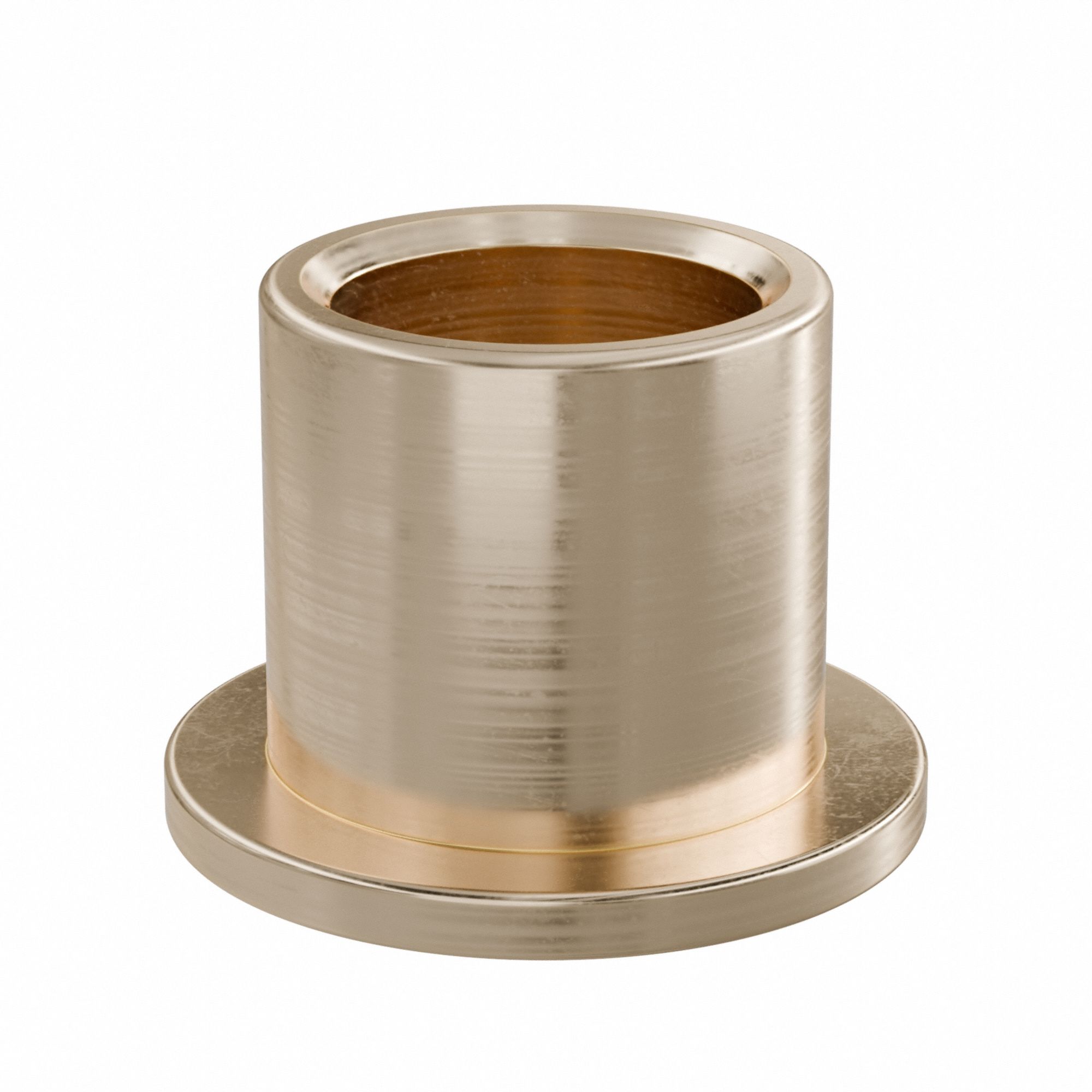 Flanged Sleeve Bearing: Bronze, SAE 841, 3/8 in Bore, 1/2 in OD, 1/2 in Lg, -35°F to 300°F, 10 PK