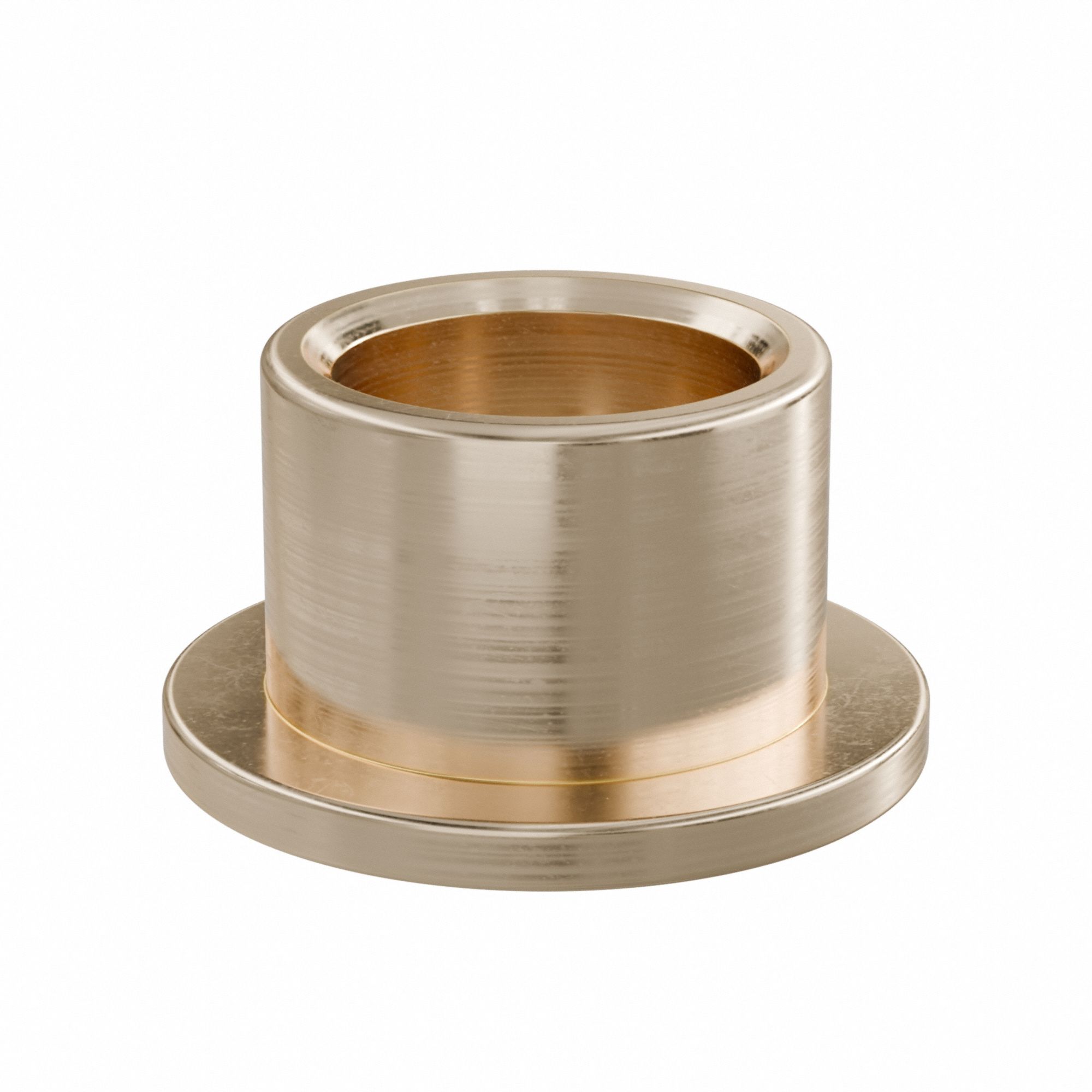 Flanged Sleeve Bearing: Bronze, SAE 841, 3/8 in Bore, 1/2 in OD, 3/8 in Lg, -35°F to 300°F, 10 PK