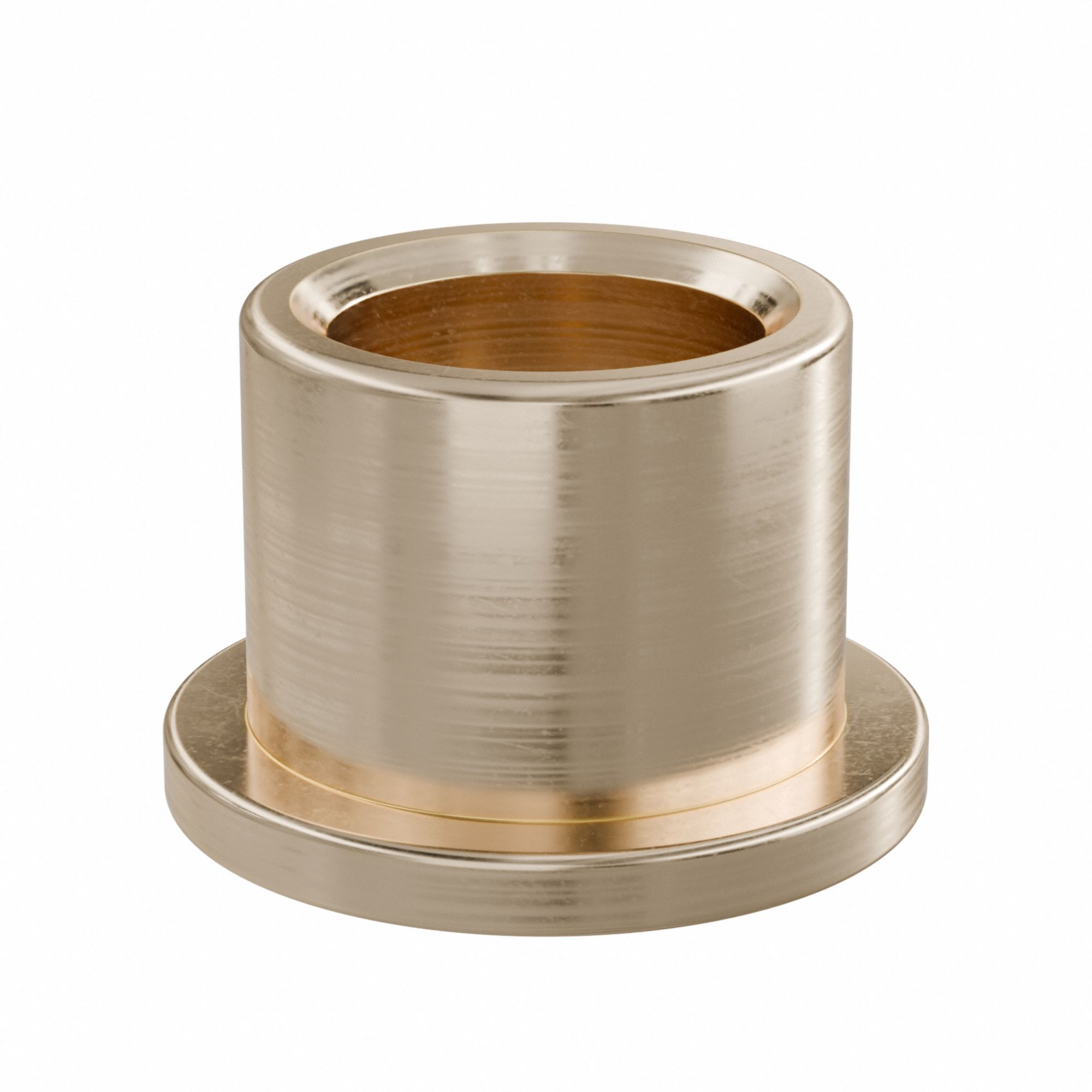Flanged Sleeve Bearing: Bronze, SAE 841, 5/16 in Bore, 7/16 in OD, 3/8 in Lg, -35°F to 300°F, 10 PK