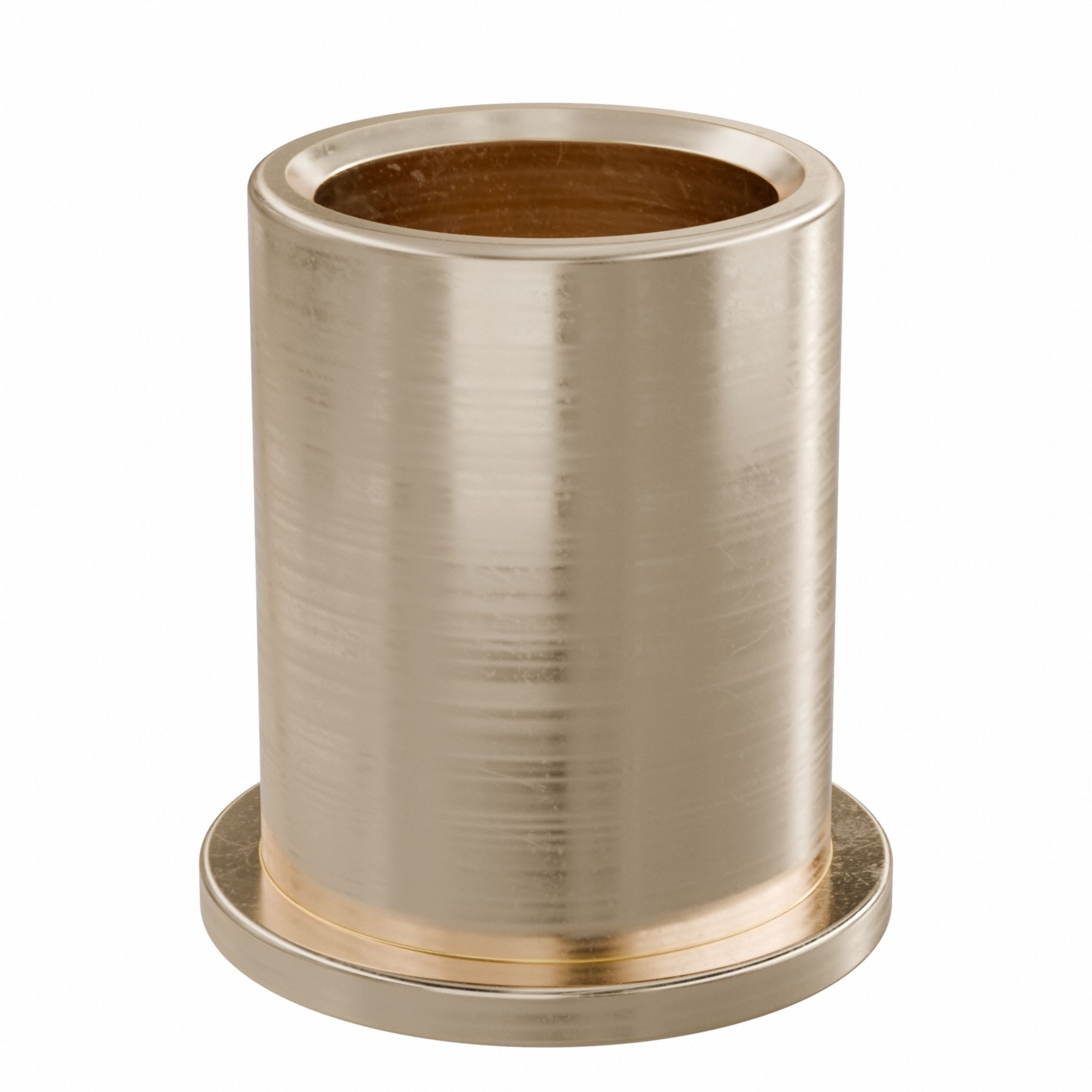 Flanged Sleeve Bearing: Bronze, SAE 841, 7/16 in Bore, 9/16 in OD, 3/4 in Lg, -35°F to 300°F, 10 PK