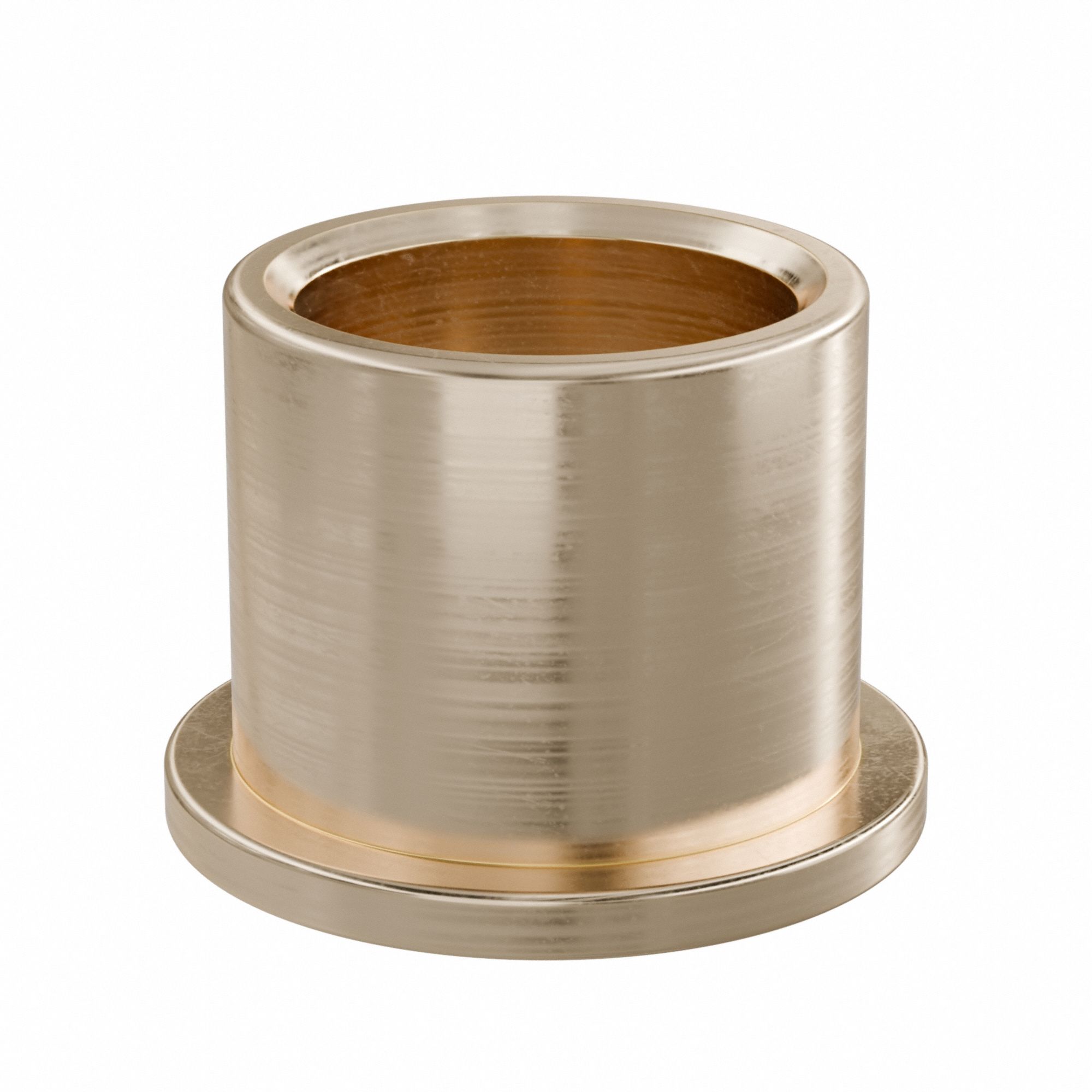 Flanged Sleeve Bearing: Bronze, SAE 841, 7/16 in Bore, 9/16 in OD, 1/2 in Lg, -35°F to 300°F, 10 PK