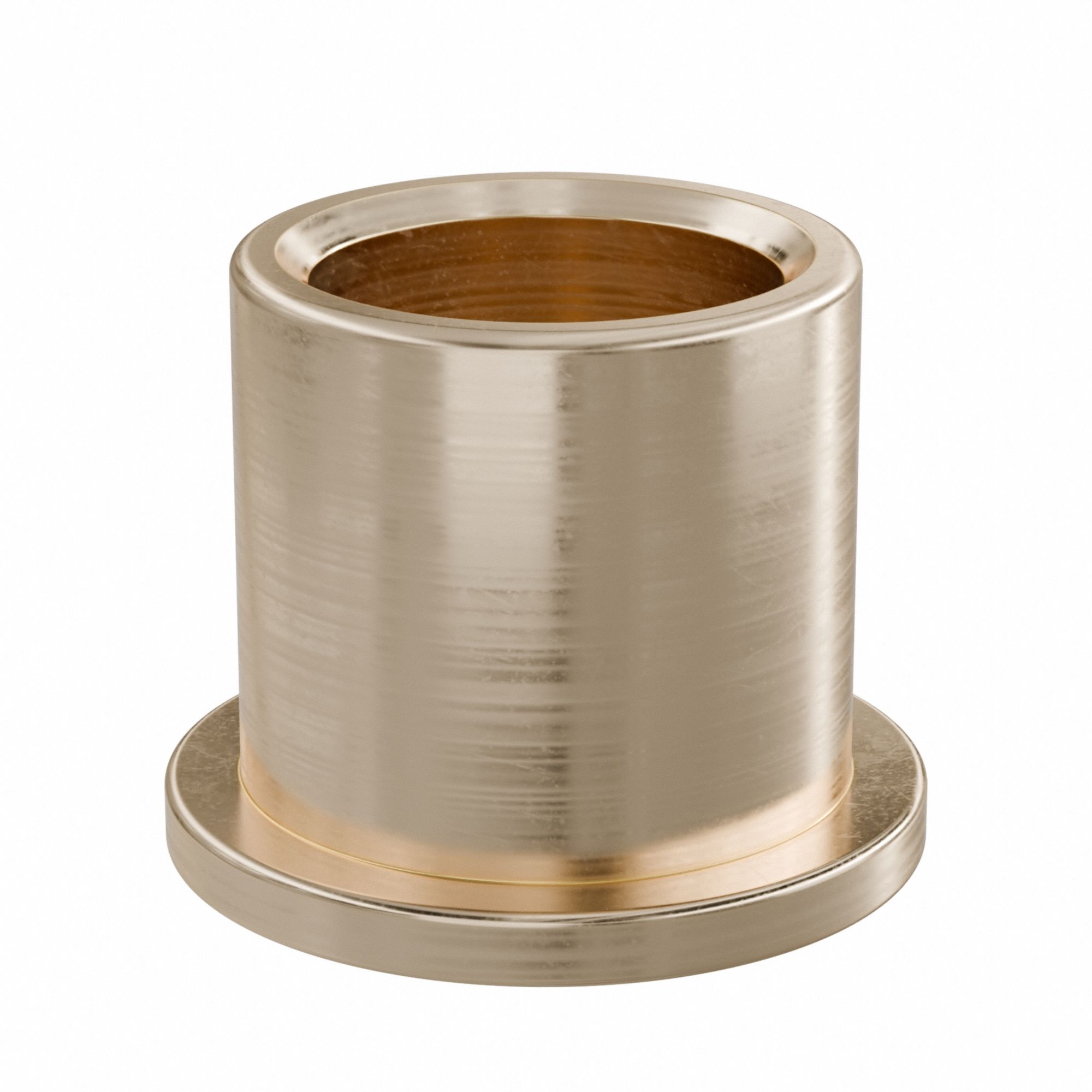 Flanged Sleeve Bearing: Bronze, SAE 841, 3/8 in Bore, 1/2 in OD, 1/2 in Lg, -35°F to 300°F, 10 PK