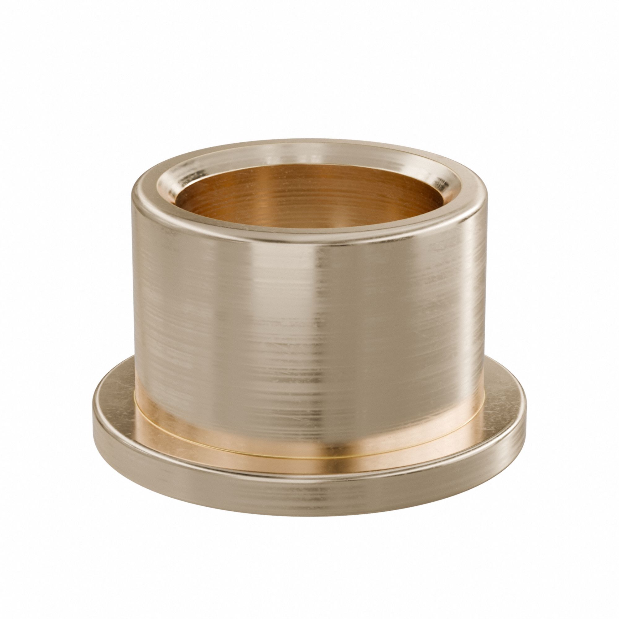 Flanged Sleeve Bearing: Bronze, SAE 841, 3/8 in Bore, 1/2 in OD, 3/8 in Lg, -35°F to 300°F, 10 PK