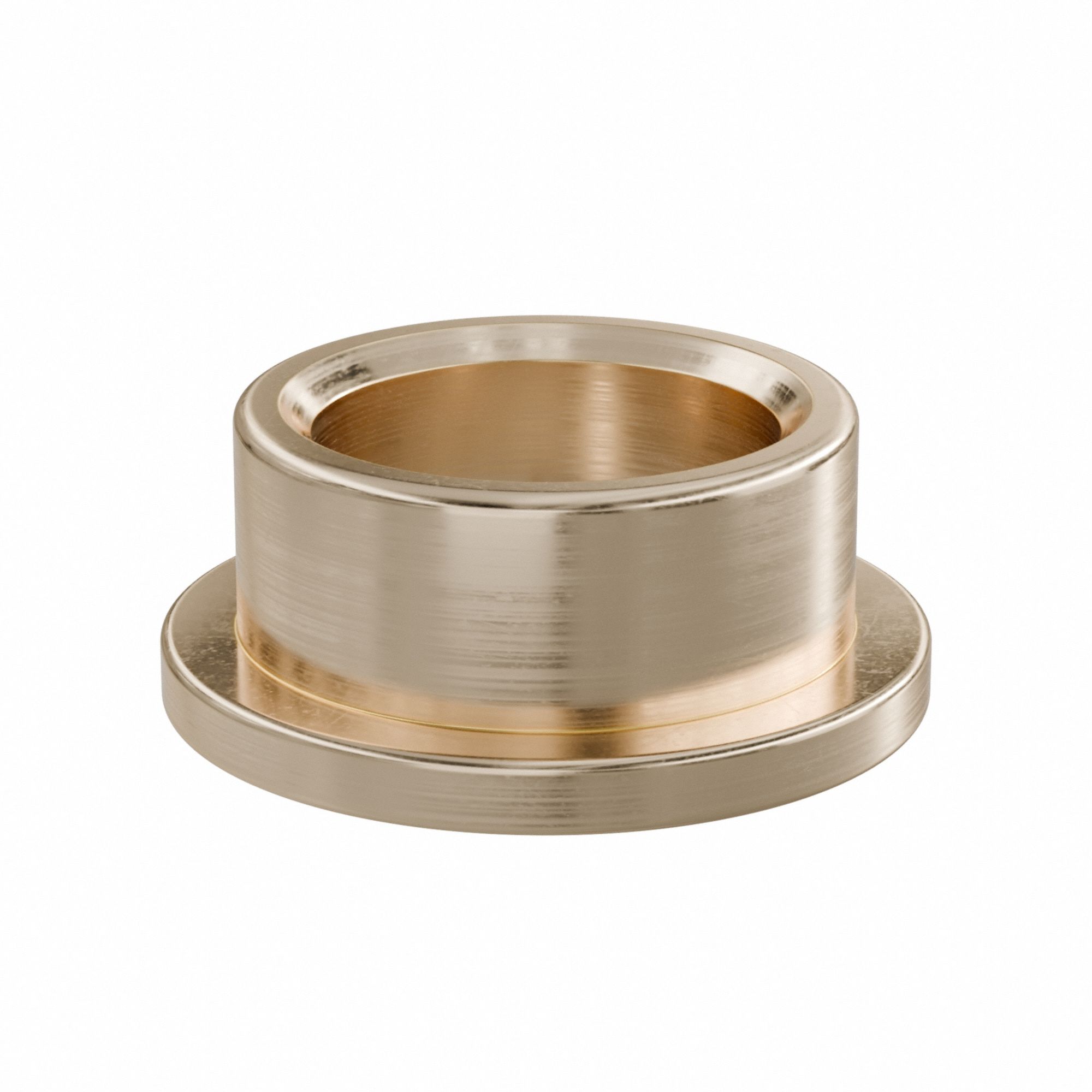 Flanged Sleeve Bearing: Bronze, SAE 841, 3/8 in Bore, 1/2 in OD, 1/4 in Lg, -35°F to 300°F, 10 PK