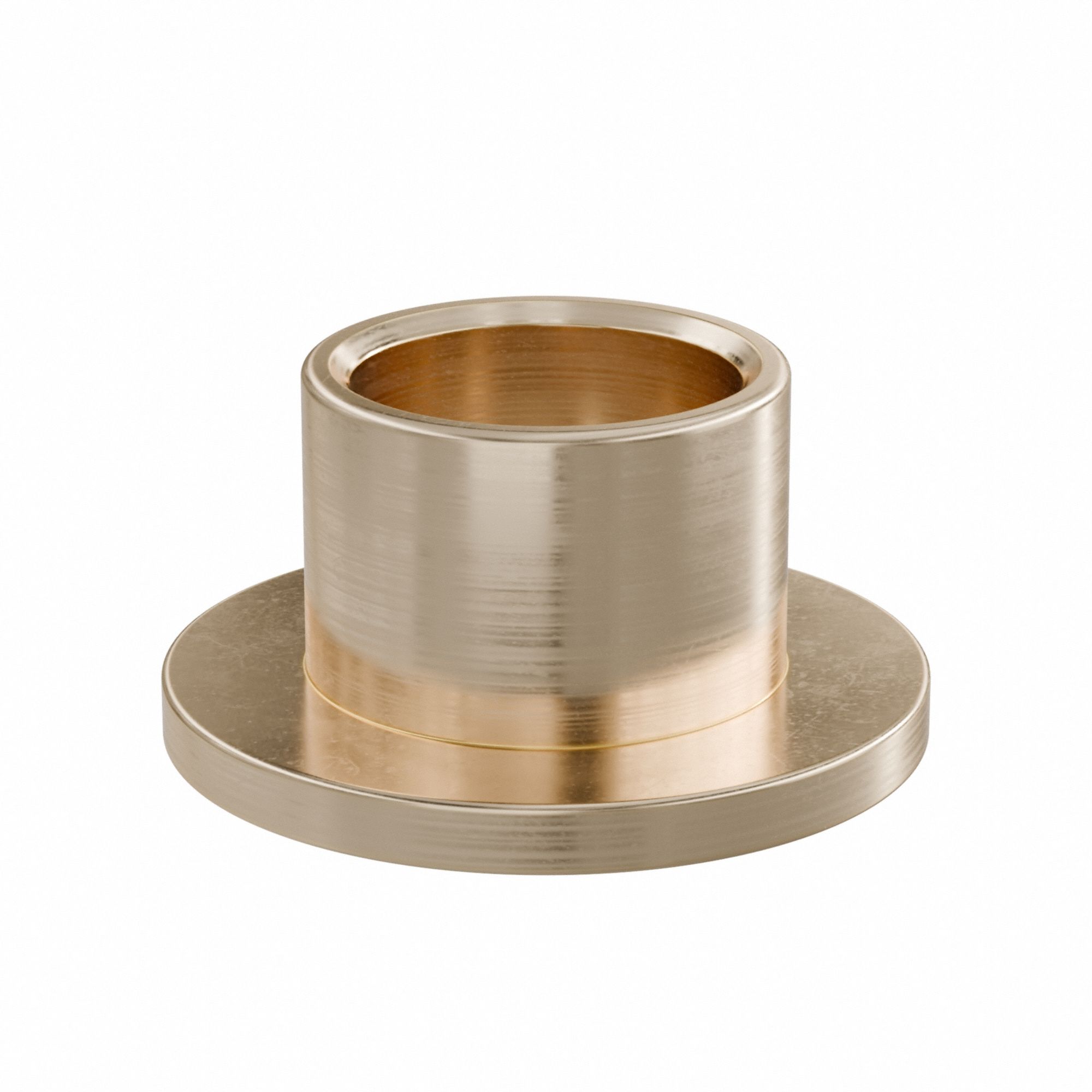 Flanged Sleeve Bearing: Bronze, SAE 841, 1/2 in Bore, 5/8 in OD, 1/2 in Lg, -35°F to 300°F, 10 PK