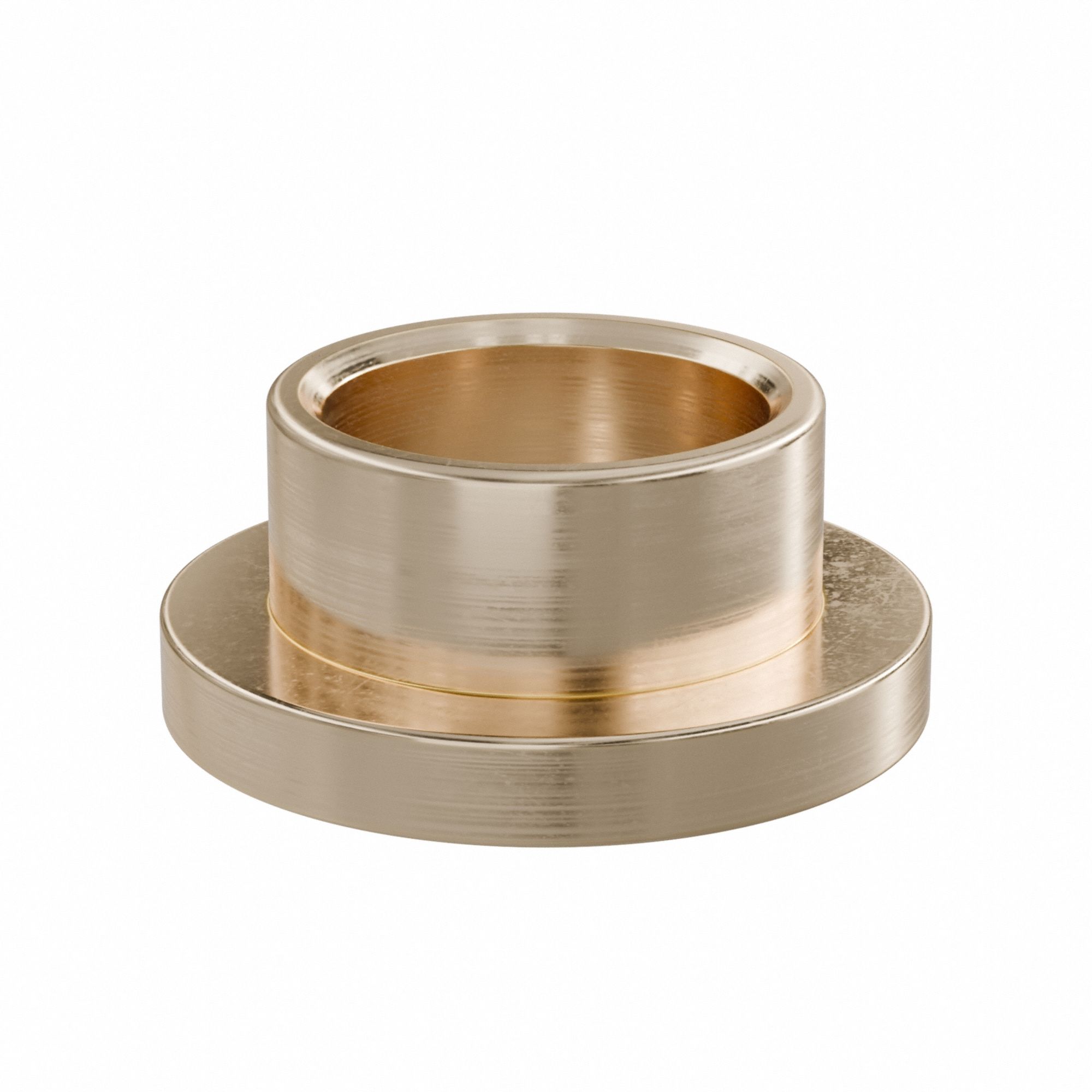 Flanged Sleeve Bearing: Bronze, SAE 841, 1/2 in Bore, 5/8 in OD, 3/8 in Lg, -35°F to 300°F, 10 PK
