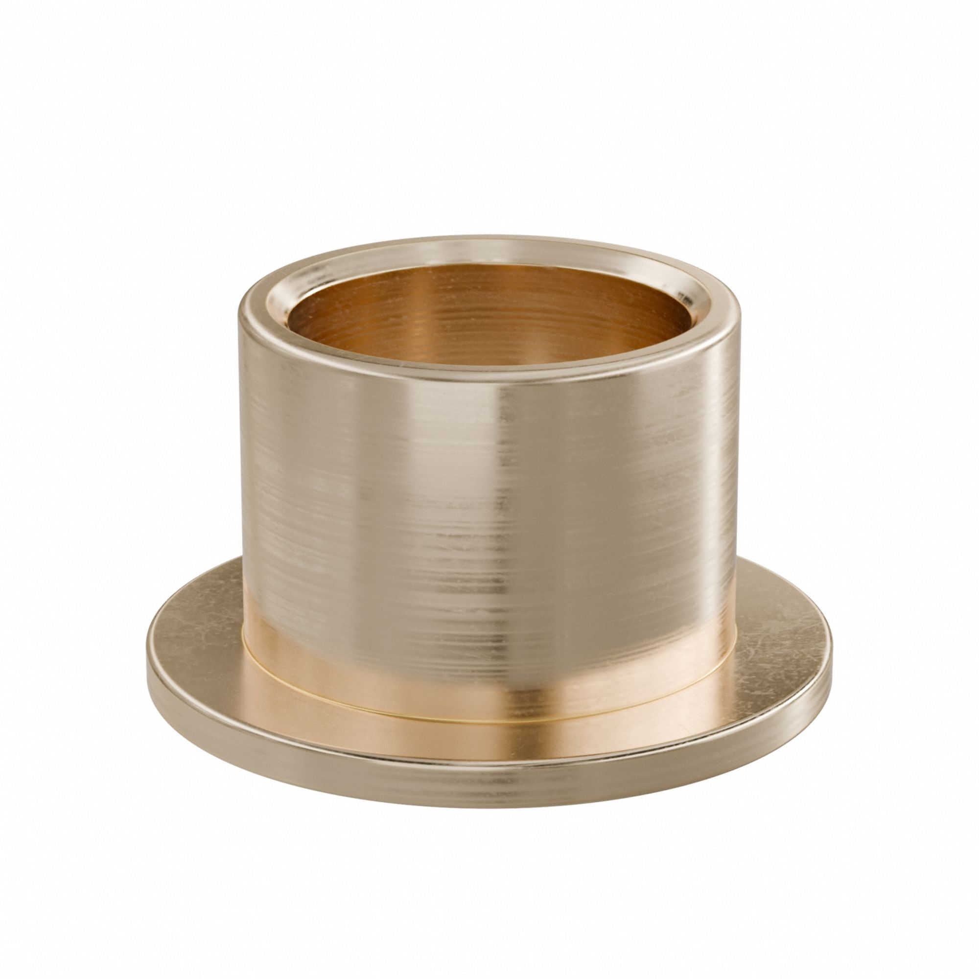Flanged Sleeve Bearing: Bronze, SAE 841, 1/2 in Bore, 5/8 in OD, 1/2 in Lg, -35°F to 300°F, 10 PK