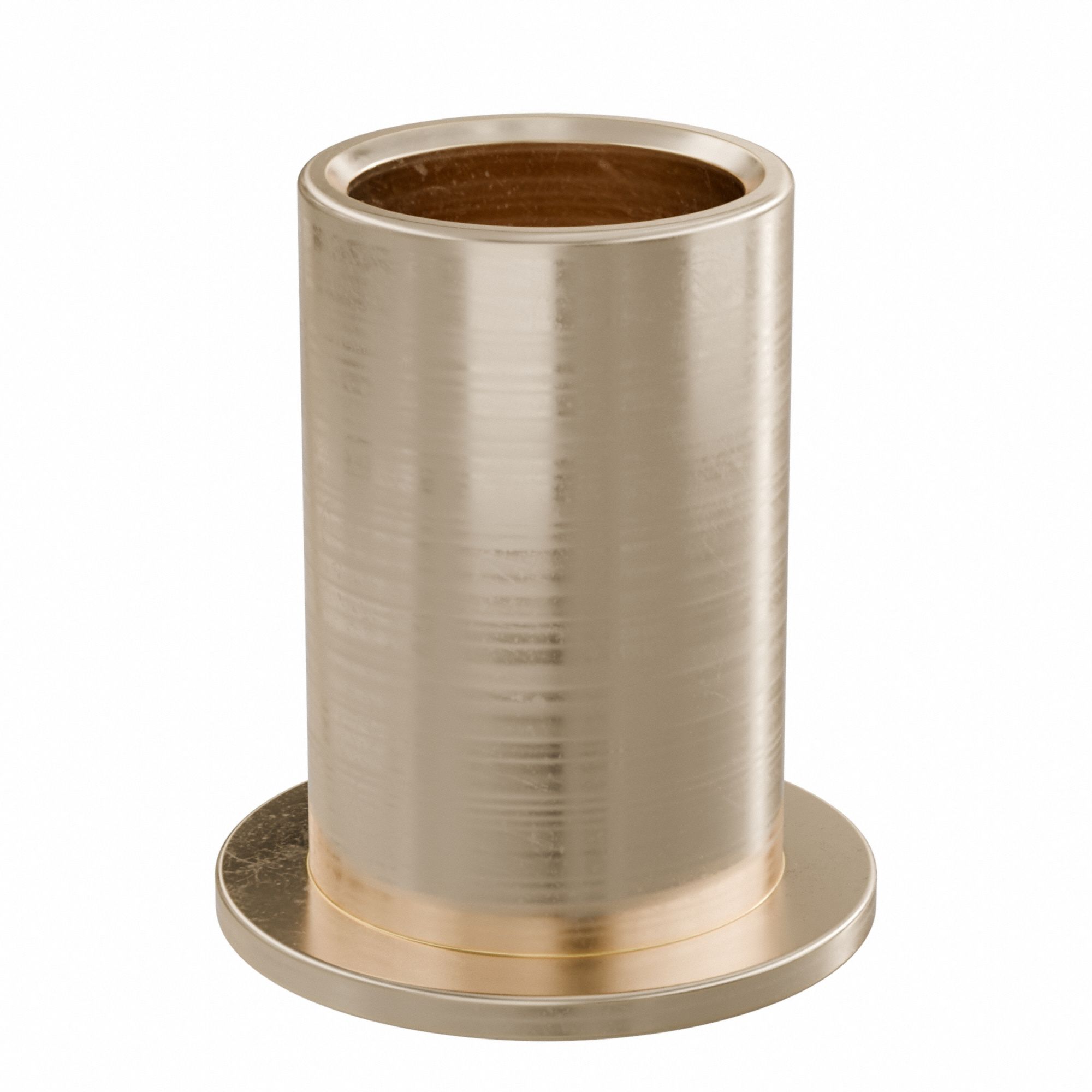 Flanged Sleeve Bearing: Bronze, SAE 841, 1/2 in Bore, 5/8 in OD, 1 in Lg, -35°F to 300°F, 10 PK