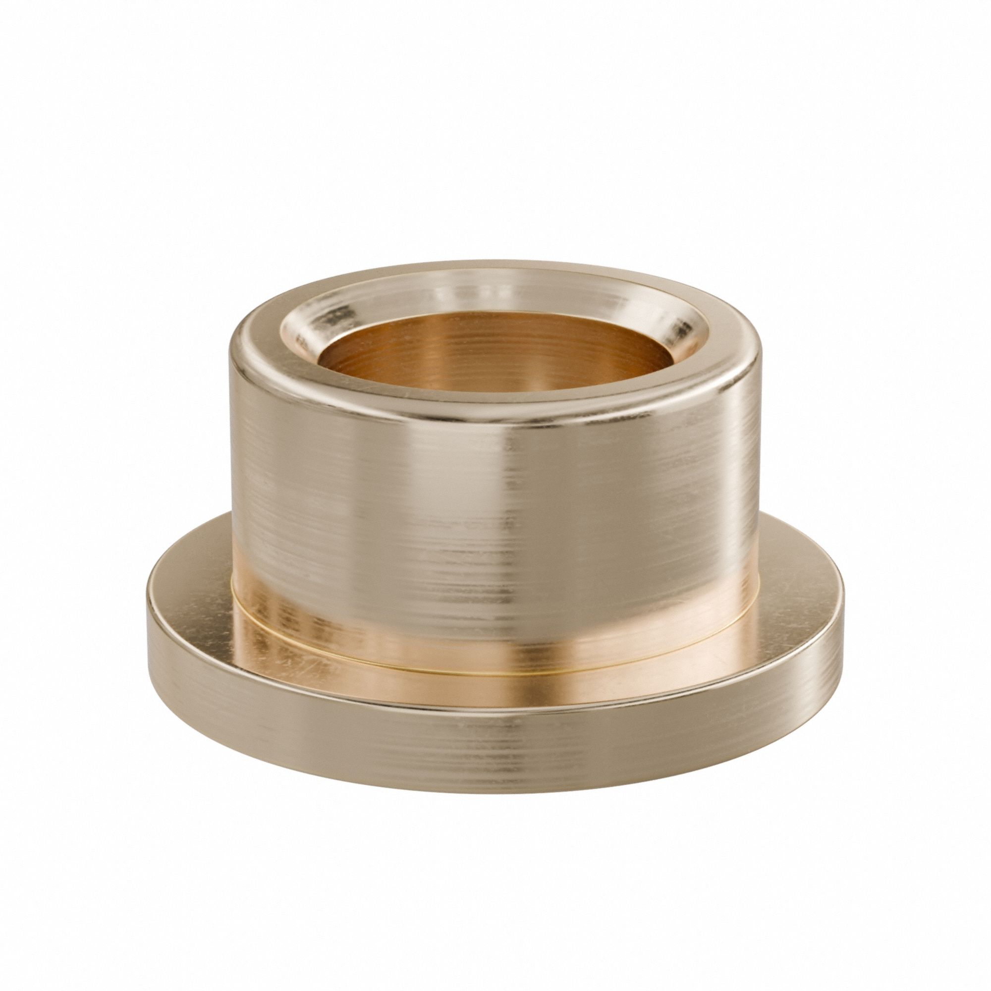 Flanged Sleeve Bearing: Bronze, SAE 841, 1/2 in Bore, 3/4 in OD, 1/2 in Lg, -35°F to 300°F, 10 PK