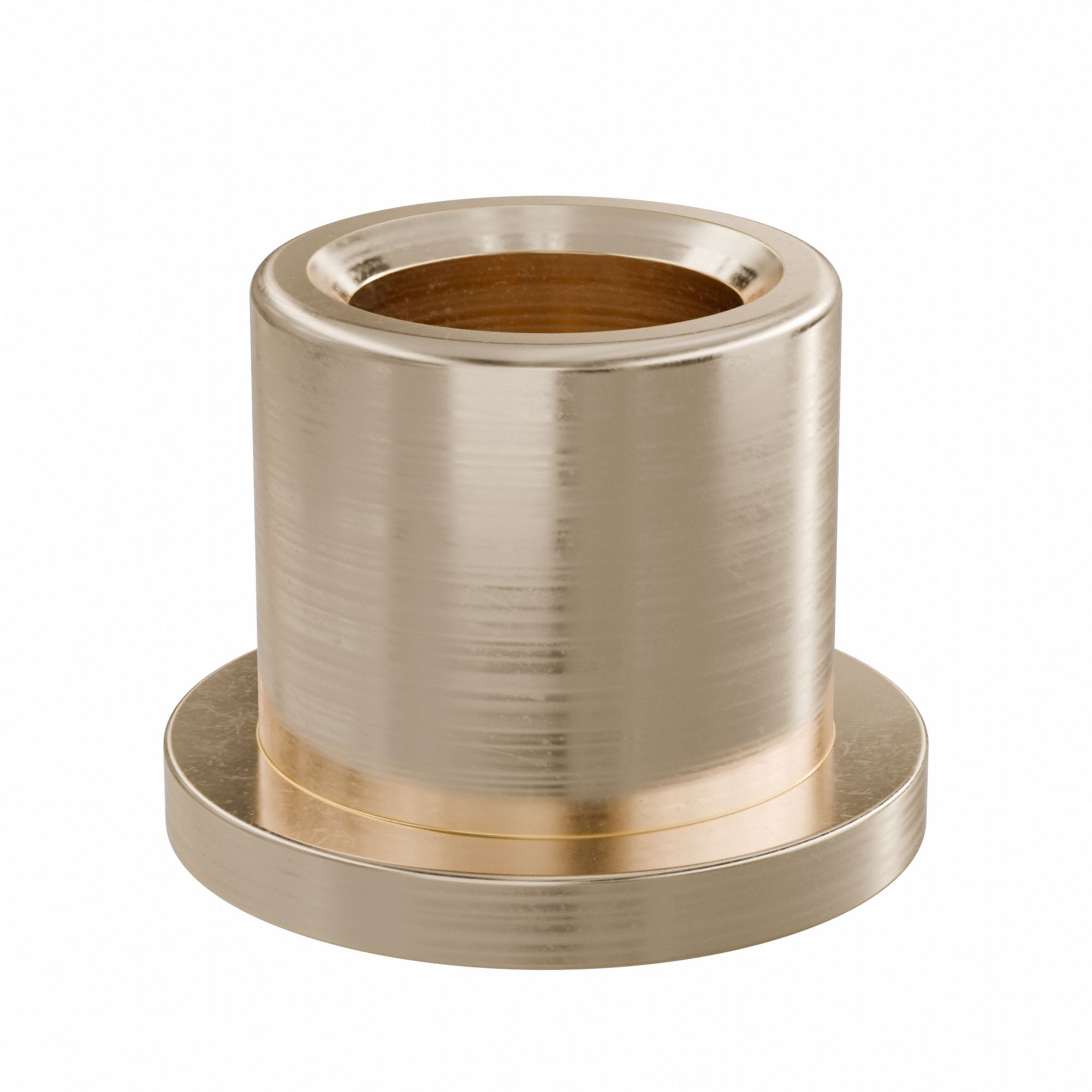 Flanged Sleeve Bearing: Bronze, SAE 841, 1/2 in Bore, 3/4 in OD, 3/4 in Lg, -35°F to 300°F, 10 PK