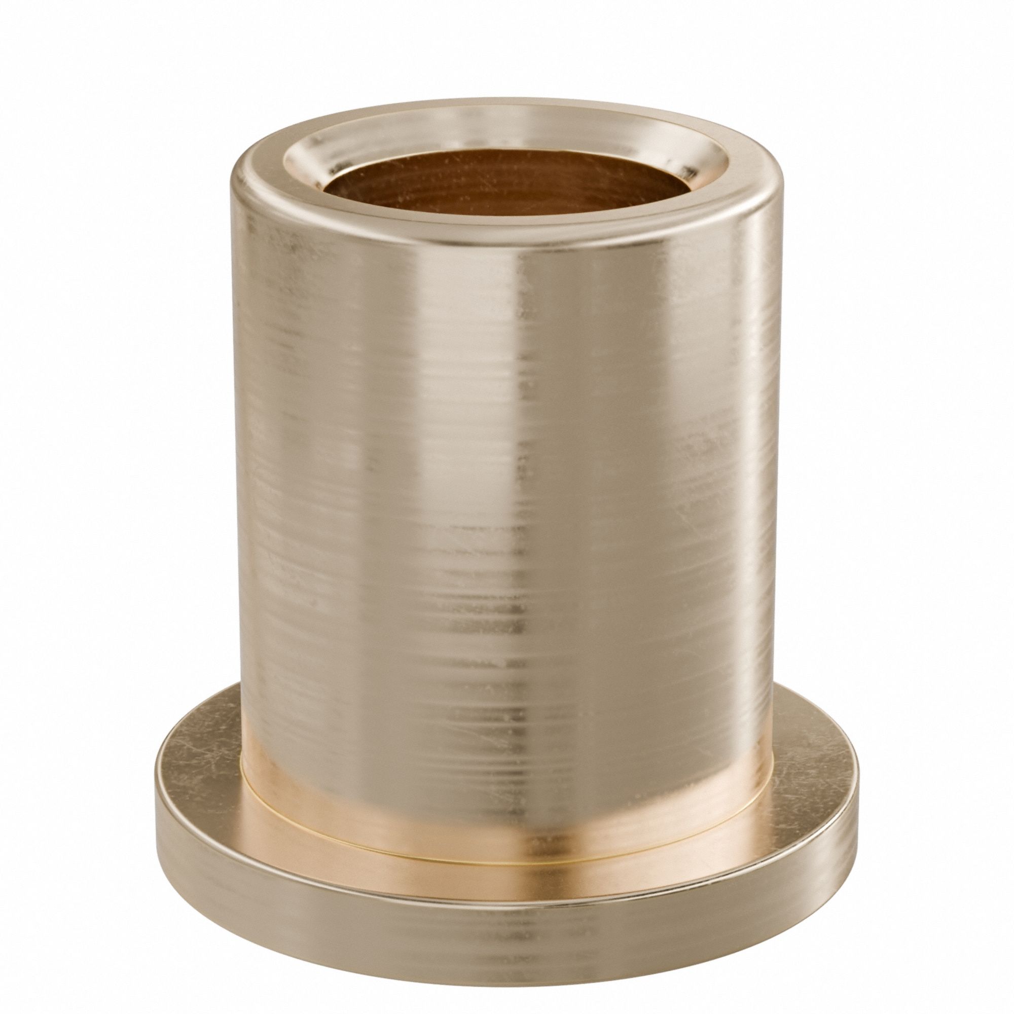 Flanged Sleeve Bearing: Bronze, SAE 841, 1/2 in Bore, 3/4 in OD, 1 in Lg, -35°F to 300°F, 10 PK