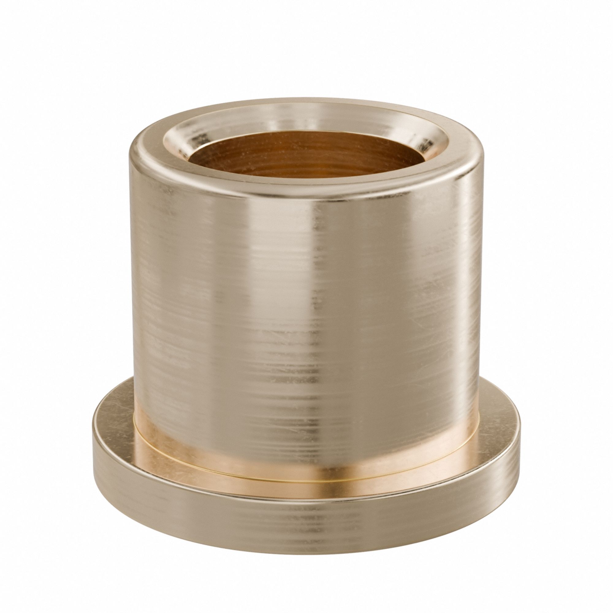 Flanged Sleeve Bearing: Bronze, SAE 841, 1/2 in Bore, 3/4 in OD, 3/4 in Lg, -35°F to 300°F, 5 PK
