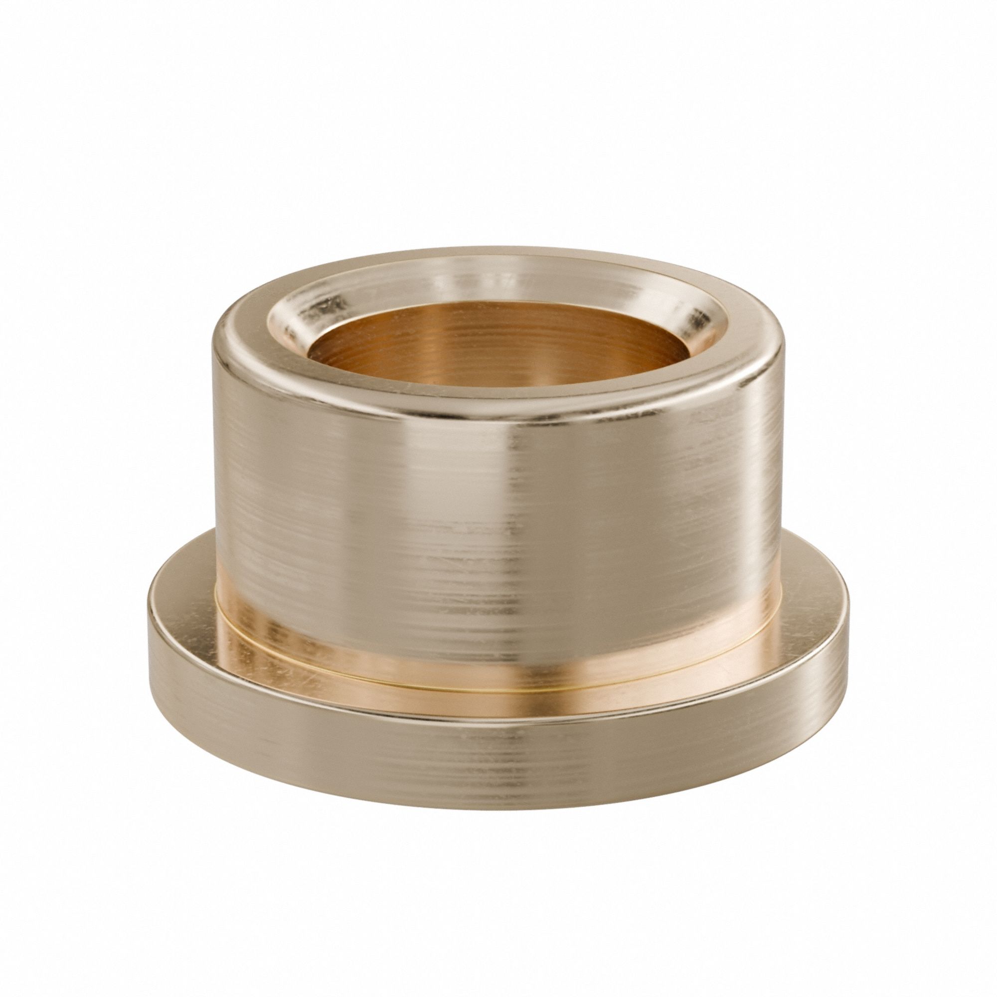 Flanged Sleeve Bearing: Bronze, SAE 841, 1/2 in Bore, 3/4 in OD, 1/2 in Lg, -35°F to 300°F, 10 PK
