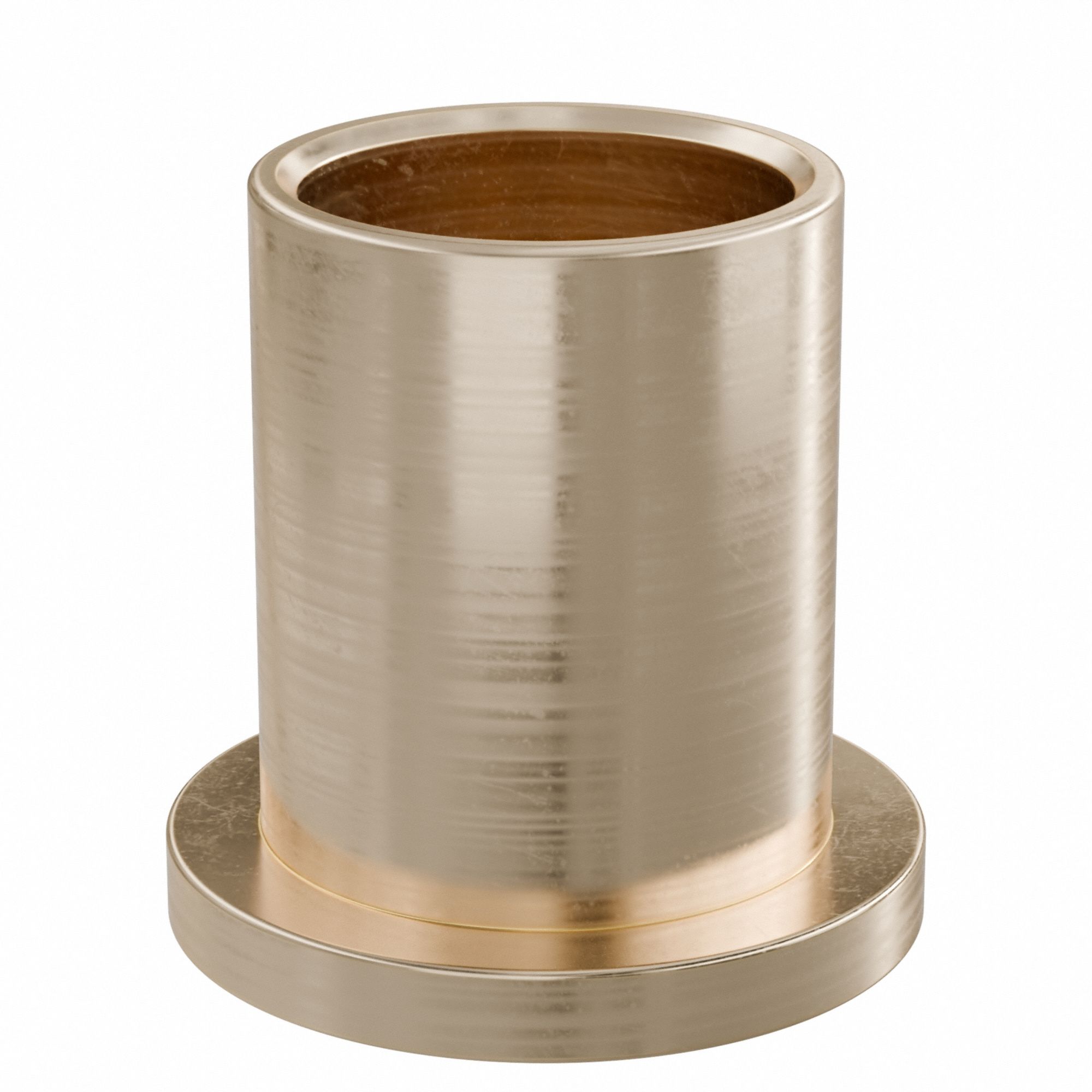 Flanged Sleeve Bearing: Bronze, SAE 841, 5/8 in Bore, 3/4 in OD, 1 in Lg, -35°F to 300°F, 10 PK
