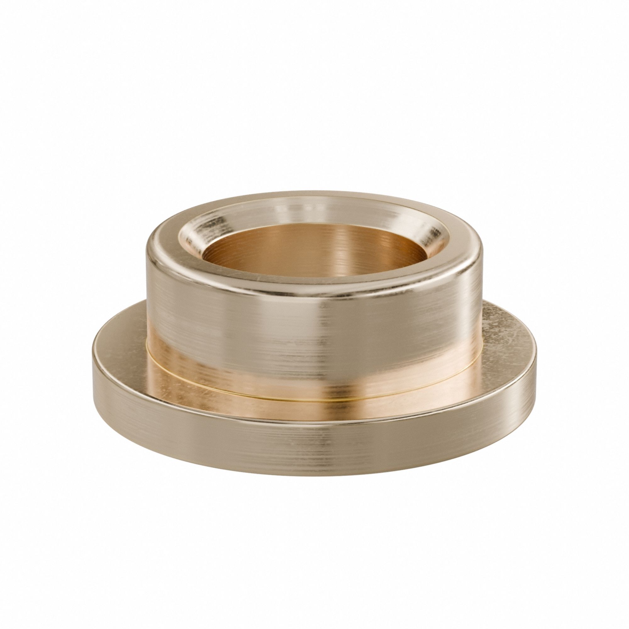 Flanged Sleeve Bearing: Bronze, SAE 841, 1/2 in Bore, 3/4 in OD, 3/8 in Lg, -35°F to 300°F, 10 PK