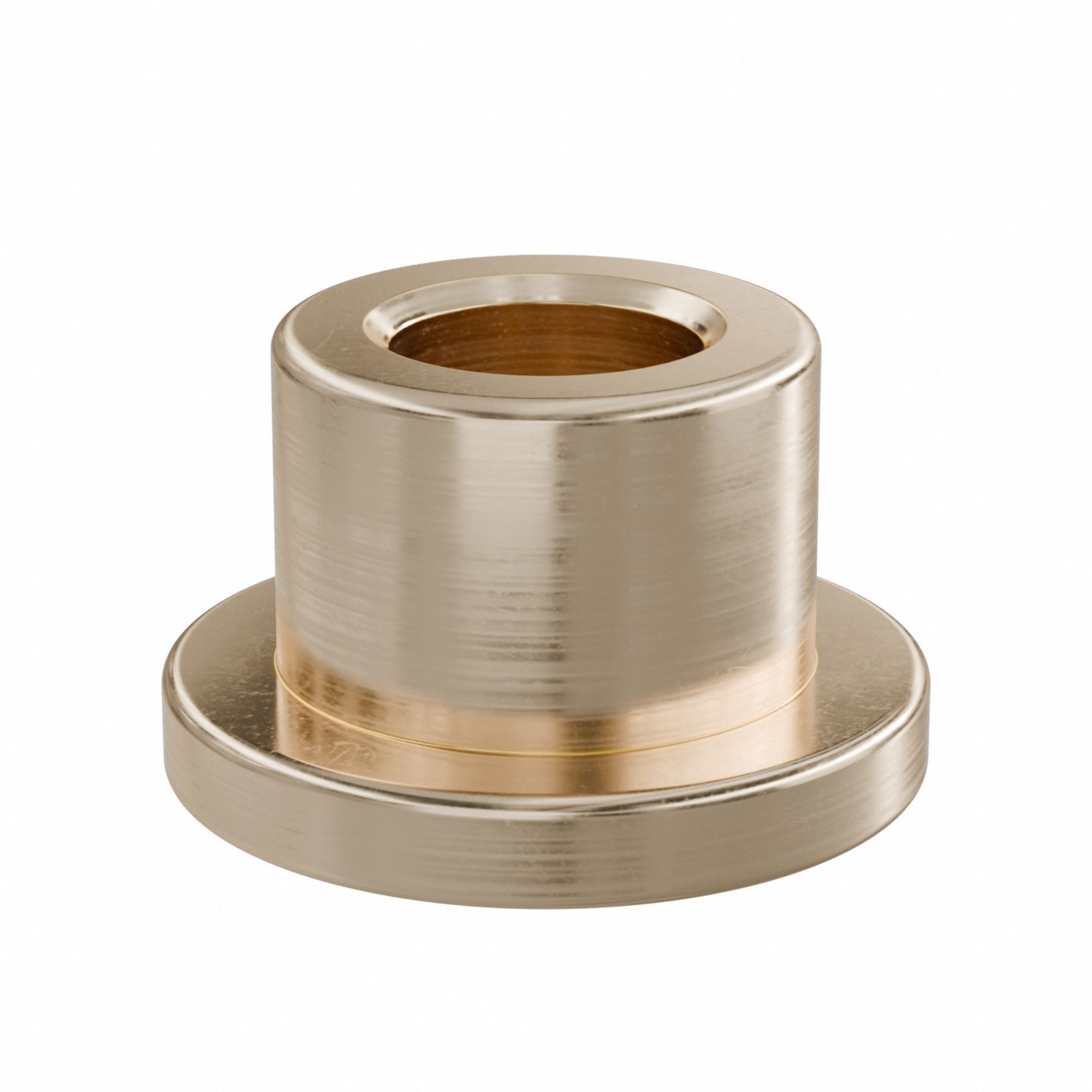 Flanged Sleeve Bearing: Bronze, SAE 841, 4 mm Bore, 7 mm OD, 6 mm Lg, -35°F to 300°F, 10 PK