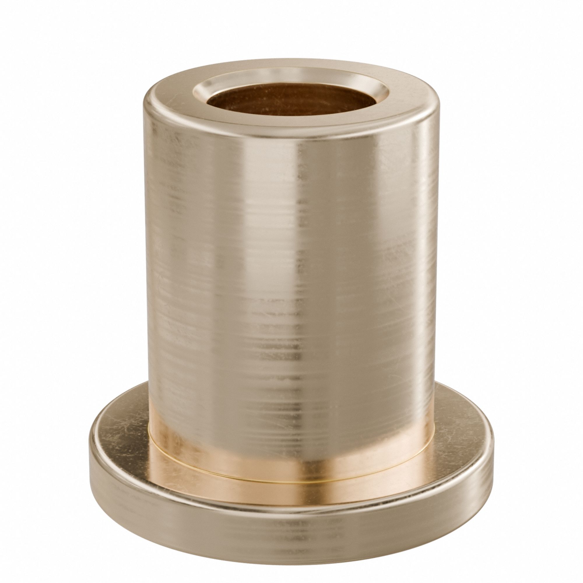 Flanged Sleeve Bearing: Bronze, SAE 841, 4 mm Bore, 7 mm OD, 10 mm Lg, -35°F to 300°F, 10 PK
